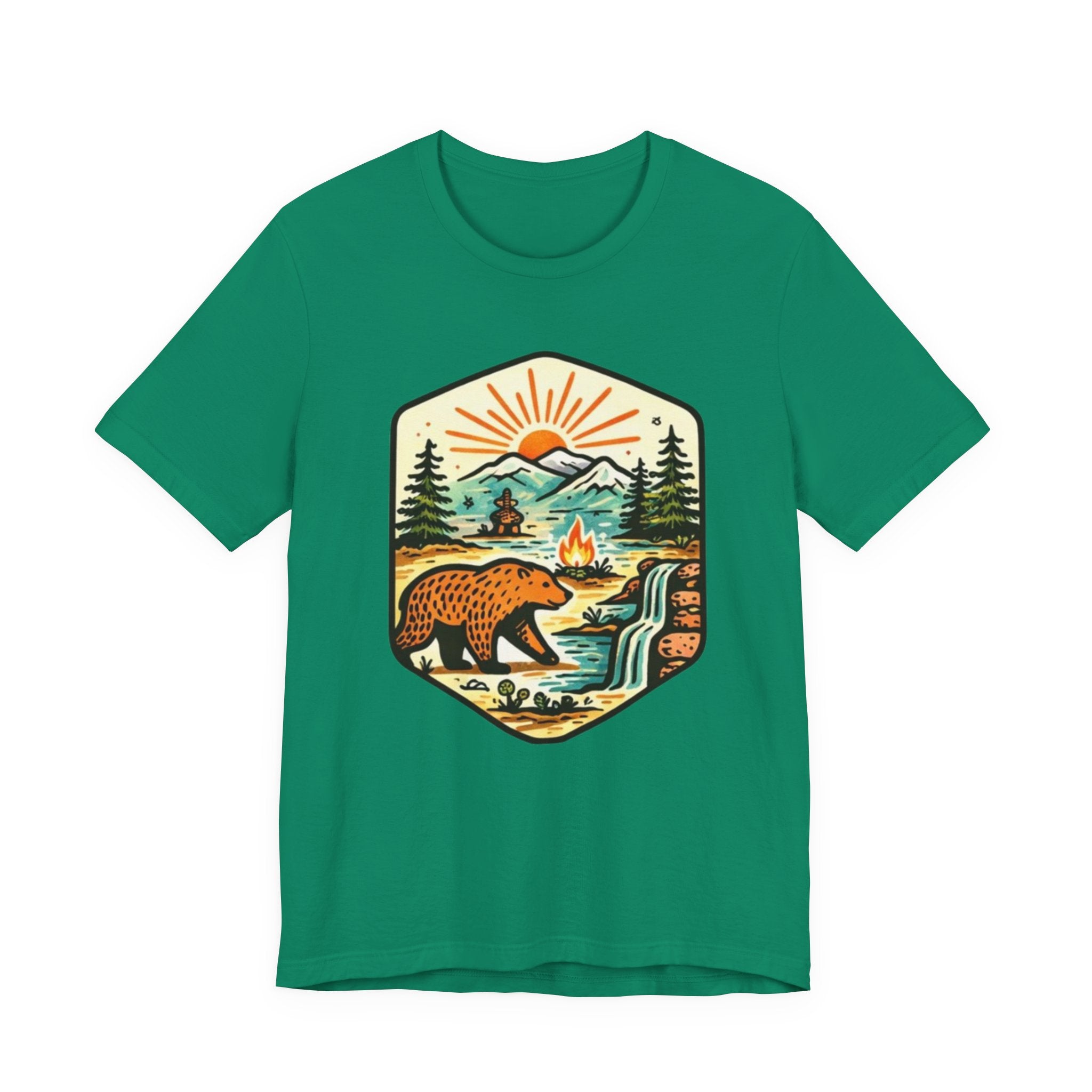 Retro Wilderness Bear T-Shirt Vintage Outdoors Graphic Tee