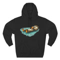 Otter Floating Graphic Hoodie | Relaxing Sea Otter with Beer Pullover