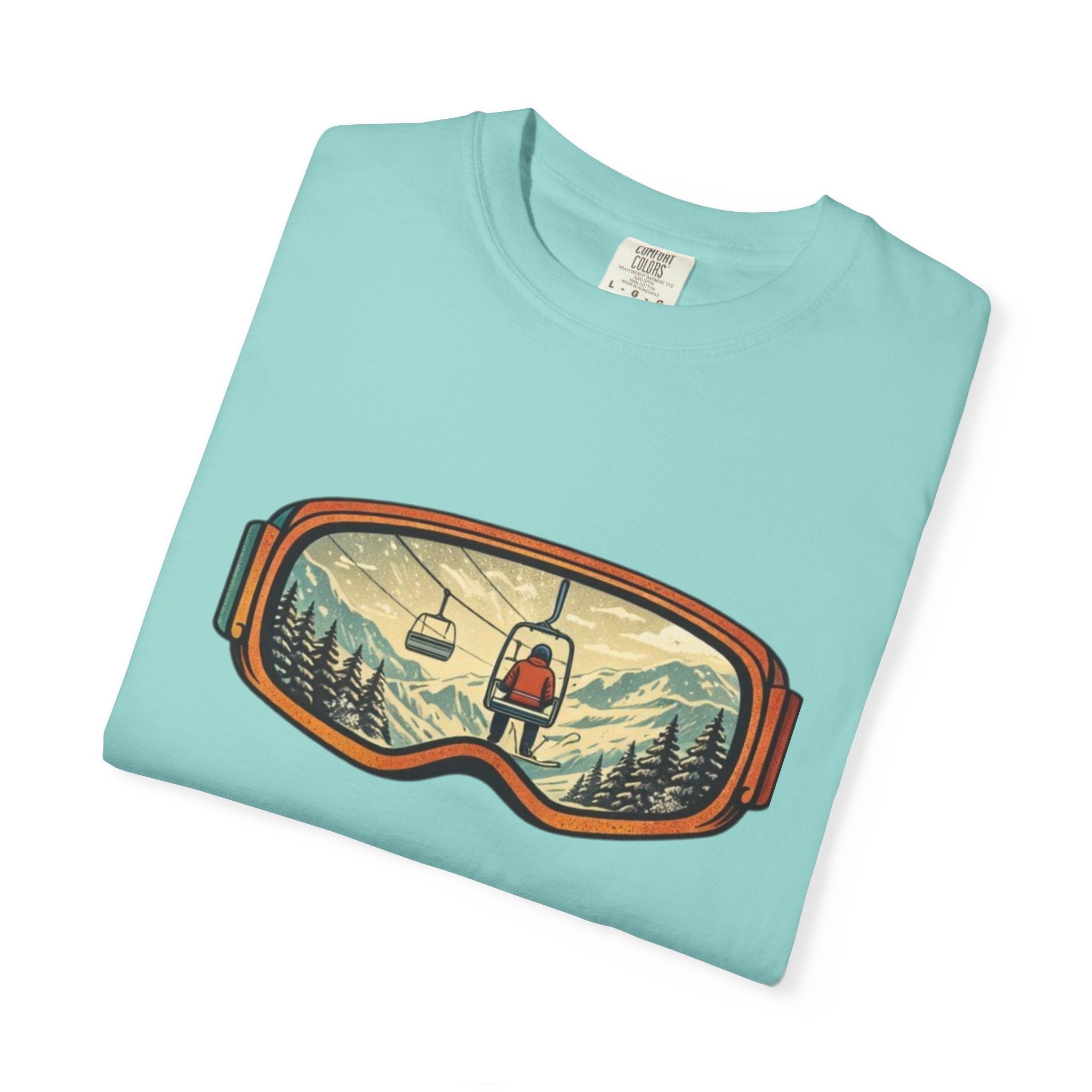 Retro Ski Lift Mountain T-Shirt | Snowboard Goggles Scene