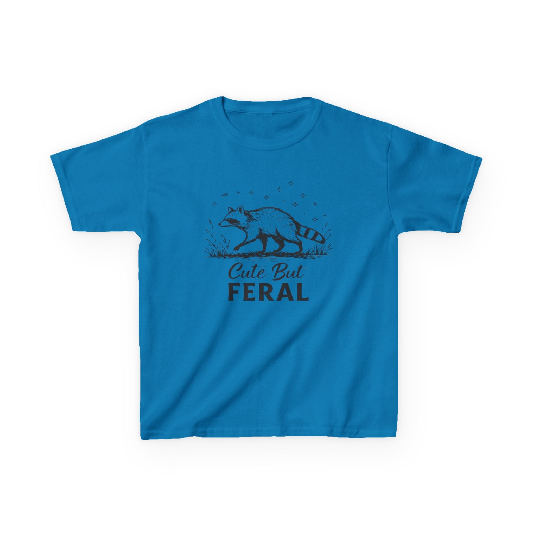Kids Tee | Cute But Feral Raccoon Graphic