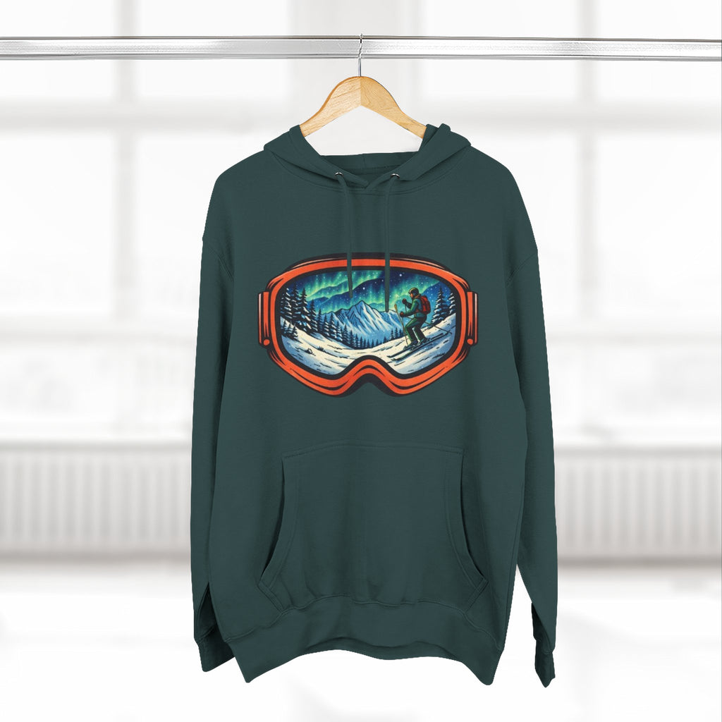 Ski Snowboard Goggles Graphic Hoodie — Mountain Rider Winter Pullover