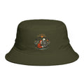 Adventure Fox & Skeleton Bucket Hat | Retro Nature Camping Graphic