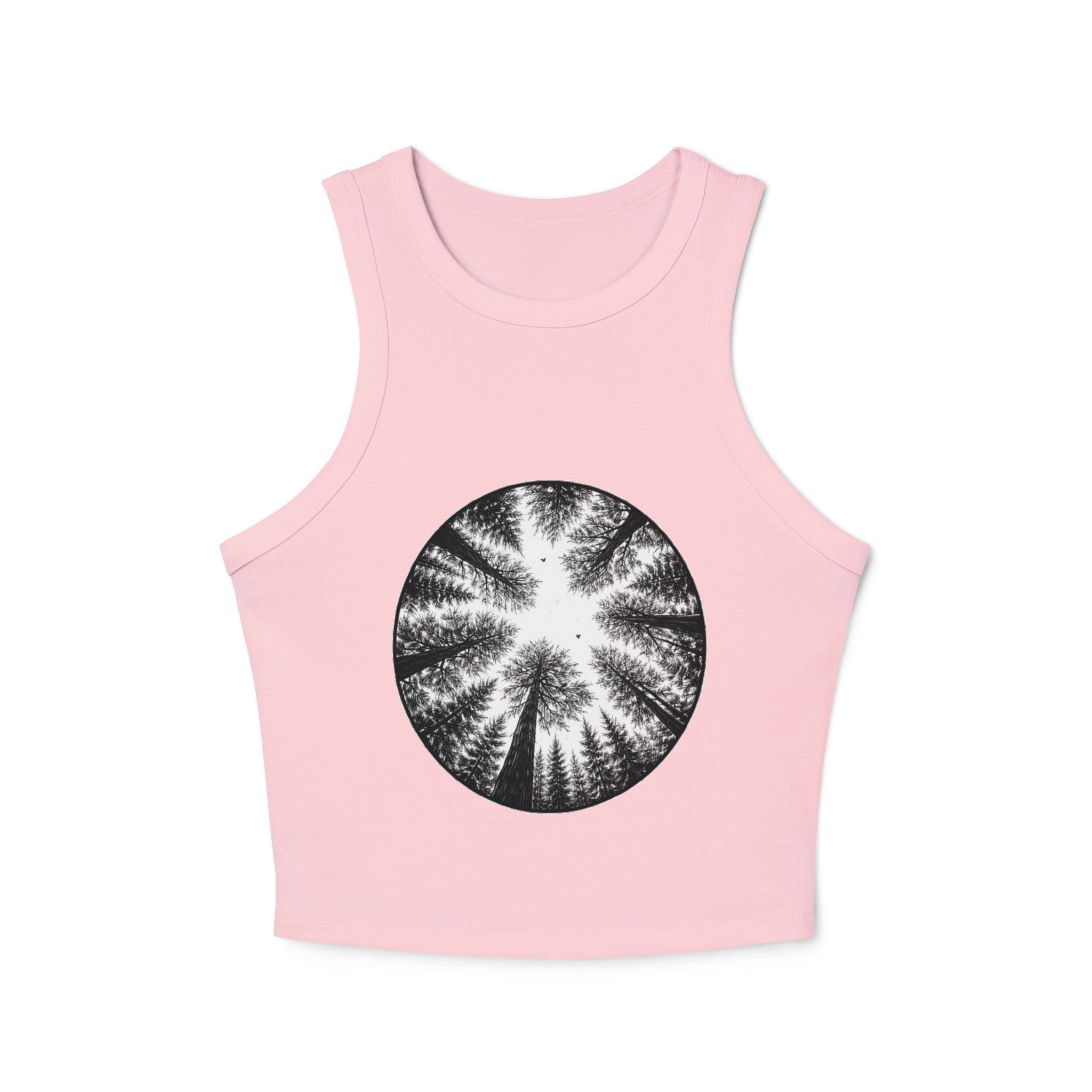 Racer Tank Top | Forest Canopy Circle Illustration