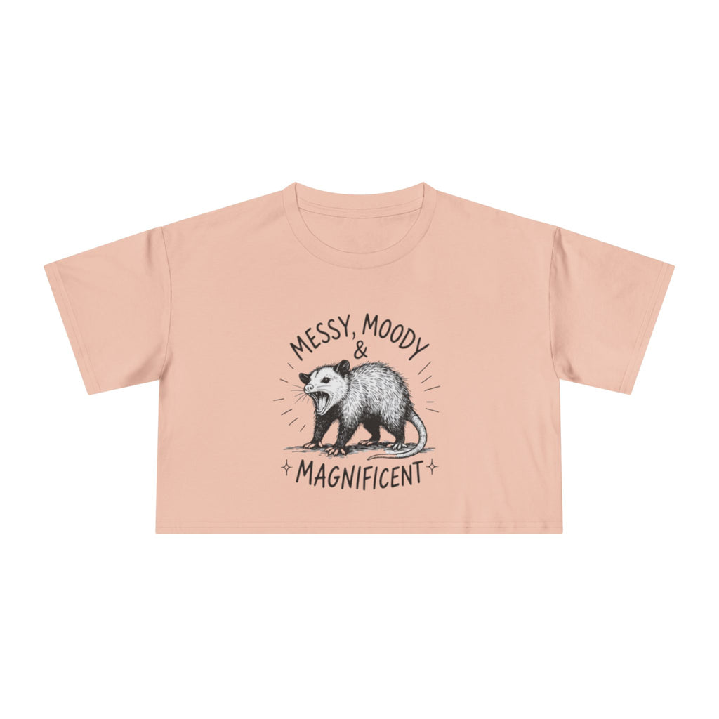 Crop Tee | Messy Moody & Magnificent Opossum Graphic