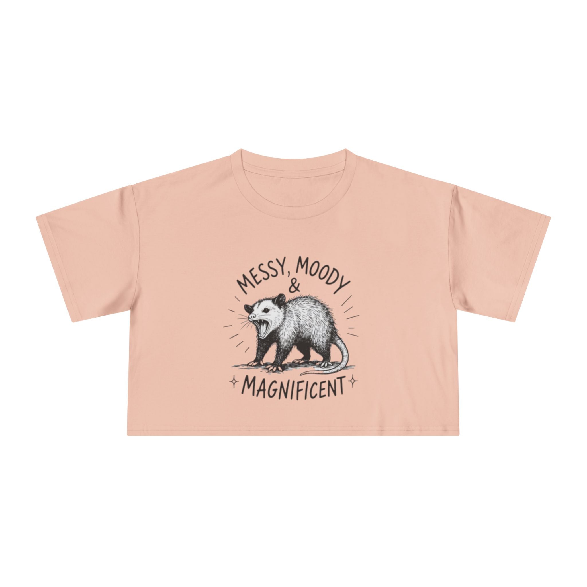 Crop Tee | Messy Moody & Magnificent Opossum Graphic