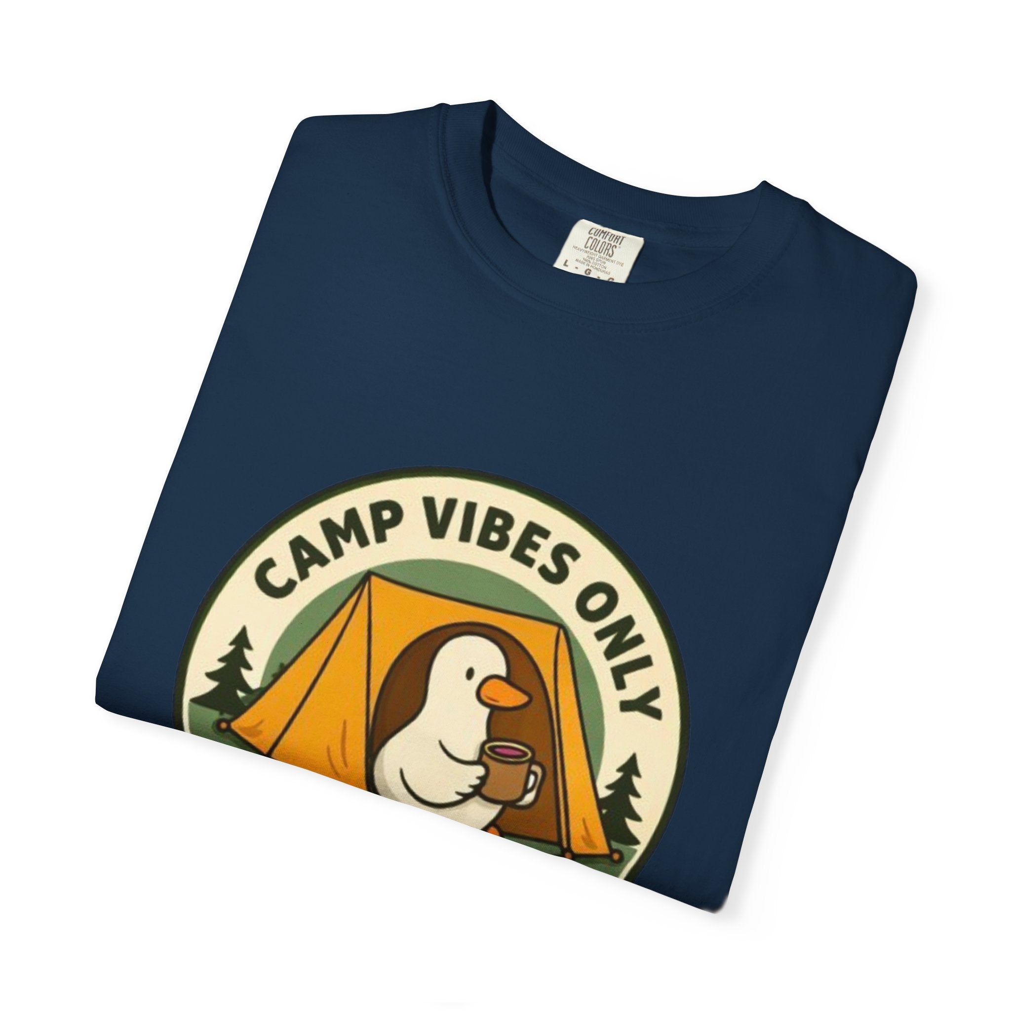 Camp Vibes Only T-Shirt | Cute Duck Camping Graphic Tee