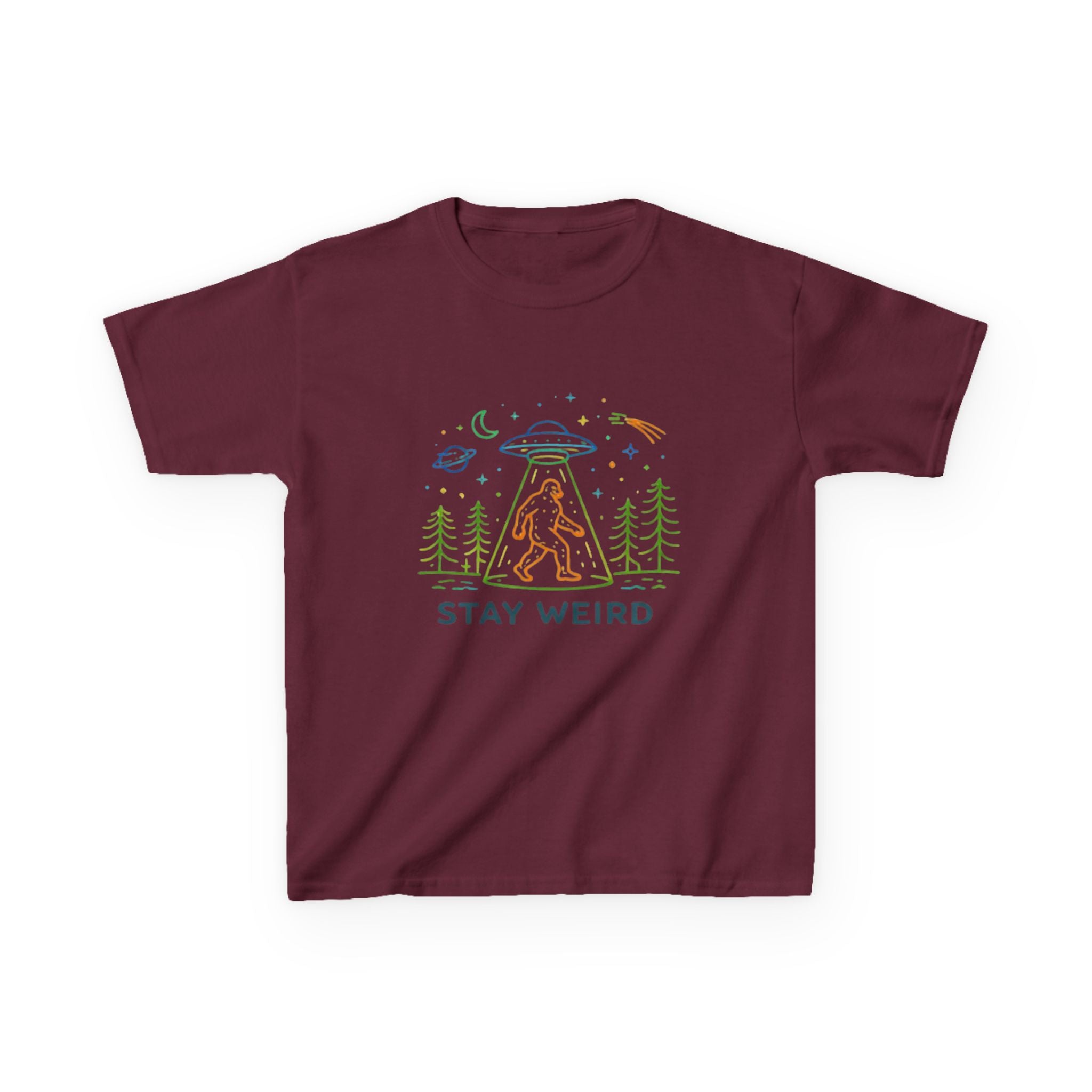 Kids Tee | Stay Weird Alien Bigfoot Graphic T-Shirt