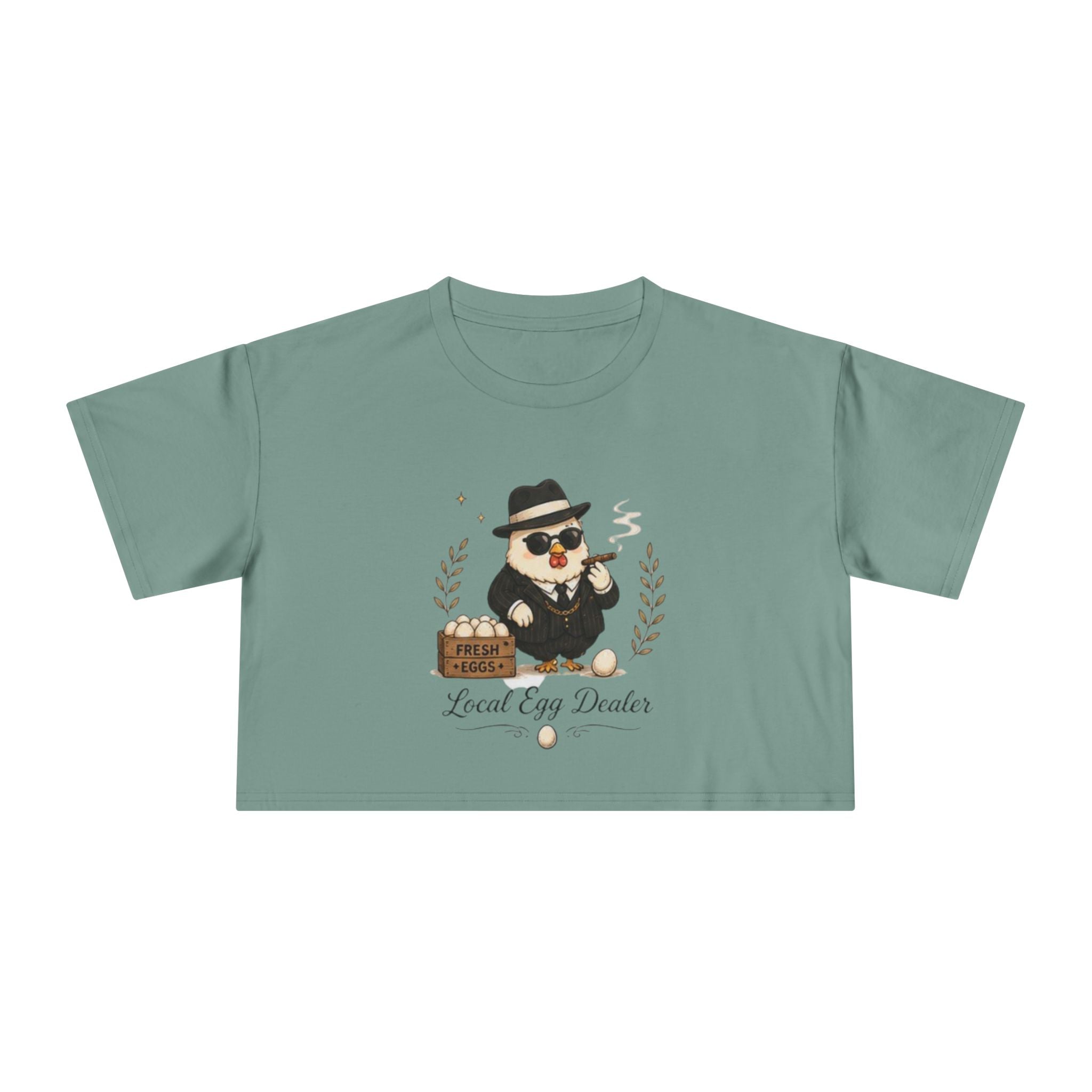 Crop Tee | Local Egg Dealer Cute Chick Graphic Crop Top