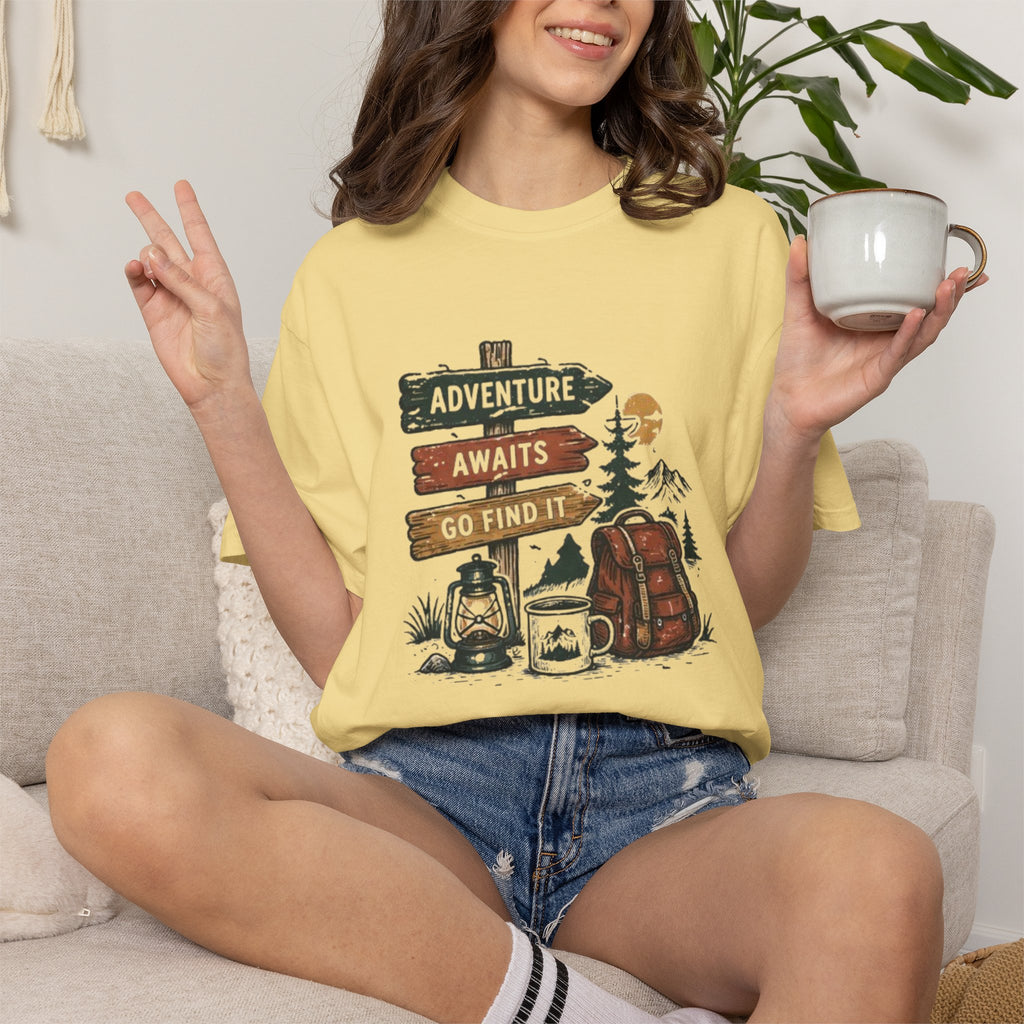 Adventure Awaits Camping T-Shirt | Go Find It Graphic Tee