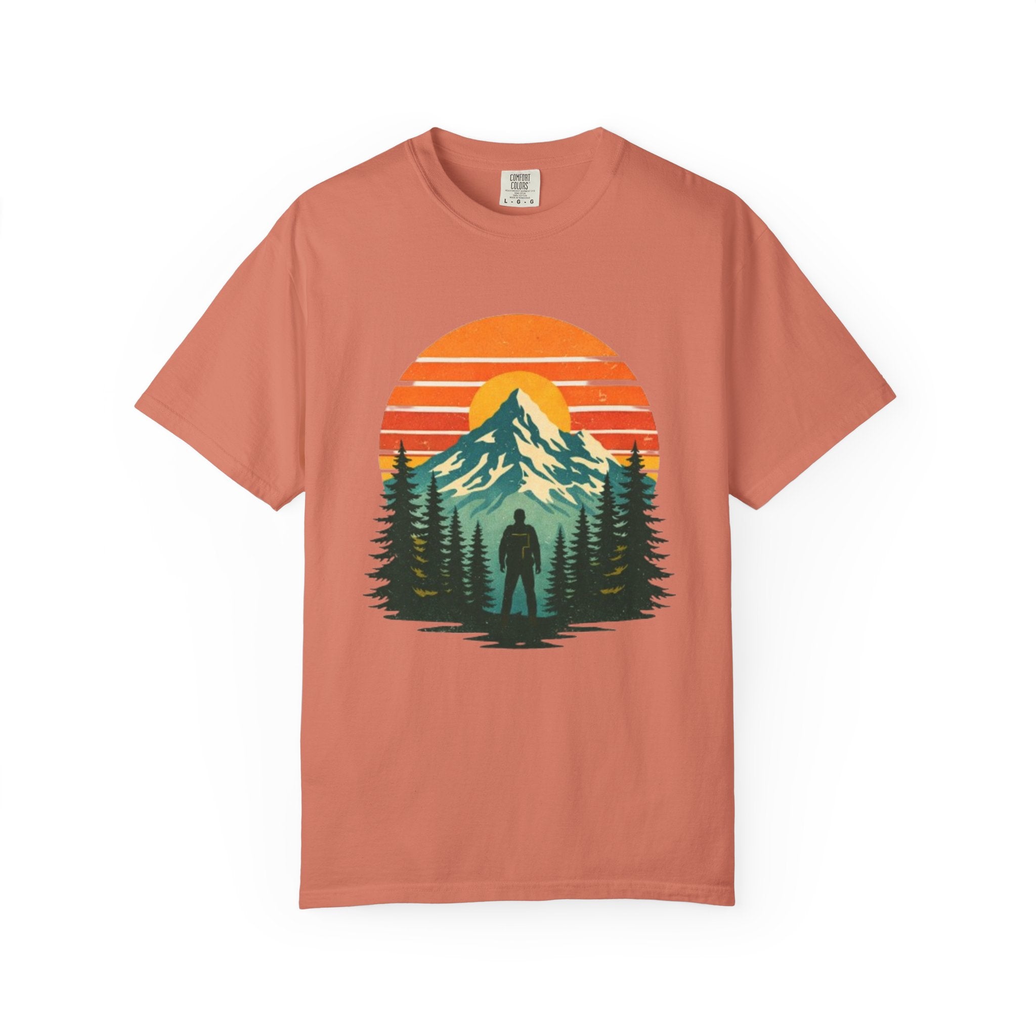 Retro Mountainscape Hiker T-Shirt