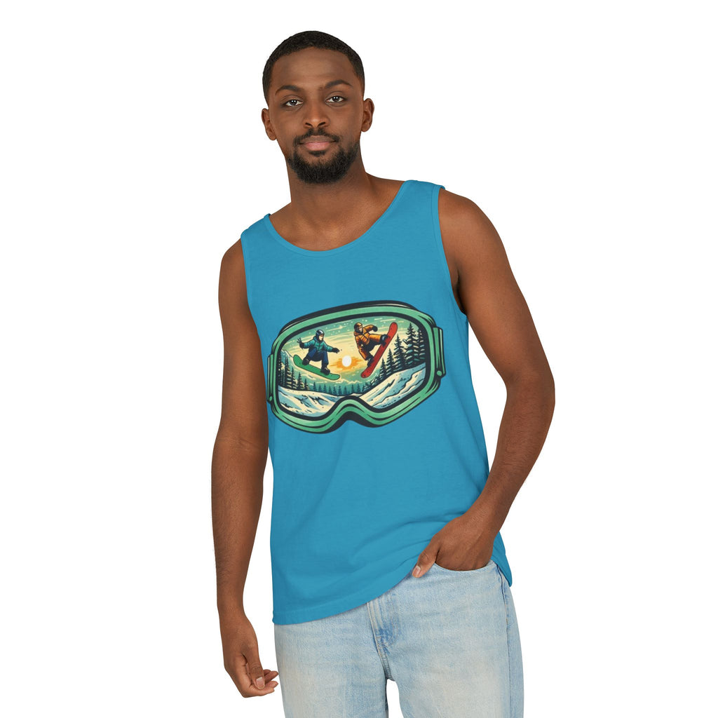Snowboarding Mountain Goggles Tank Top