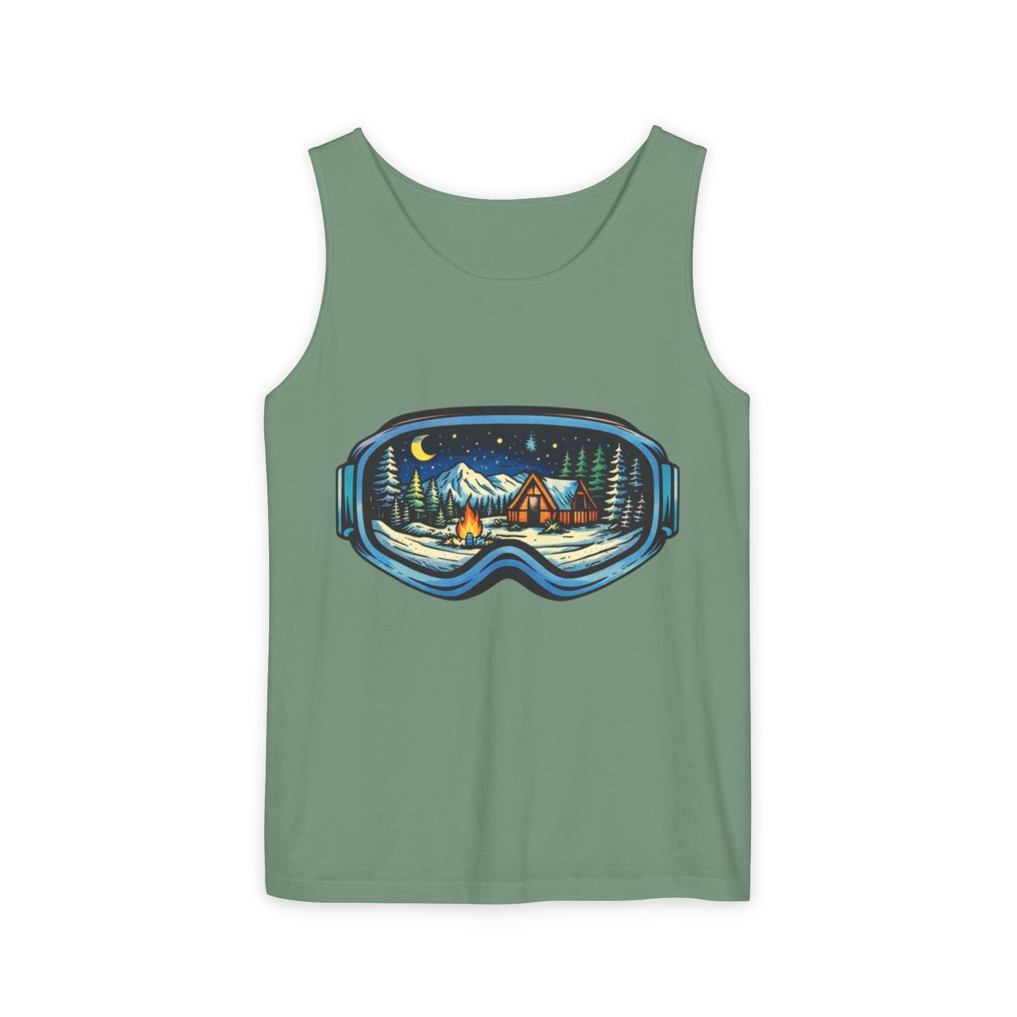 Tank Top | Ski Goggle Winter Cabin Graphic