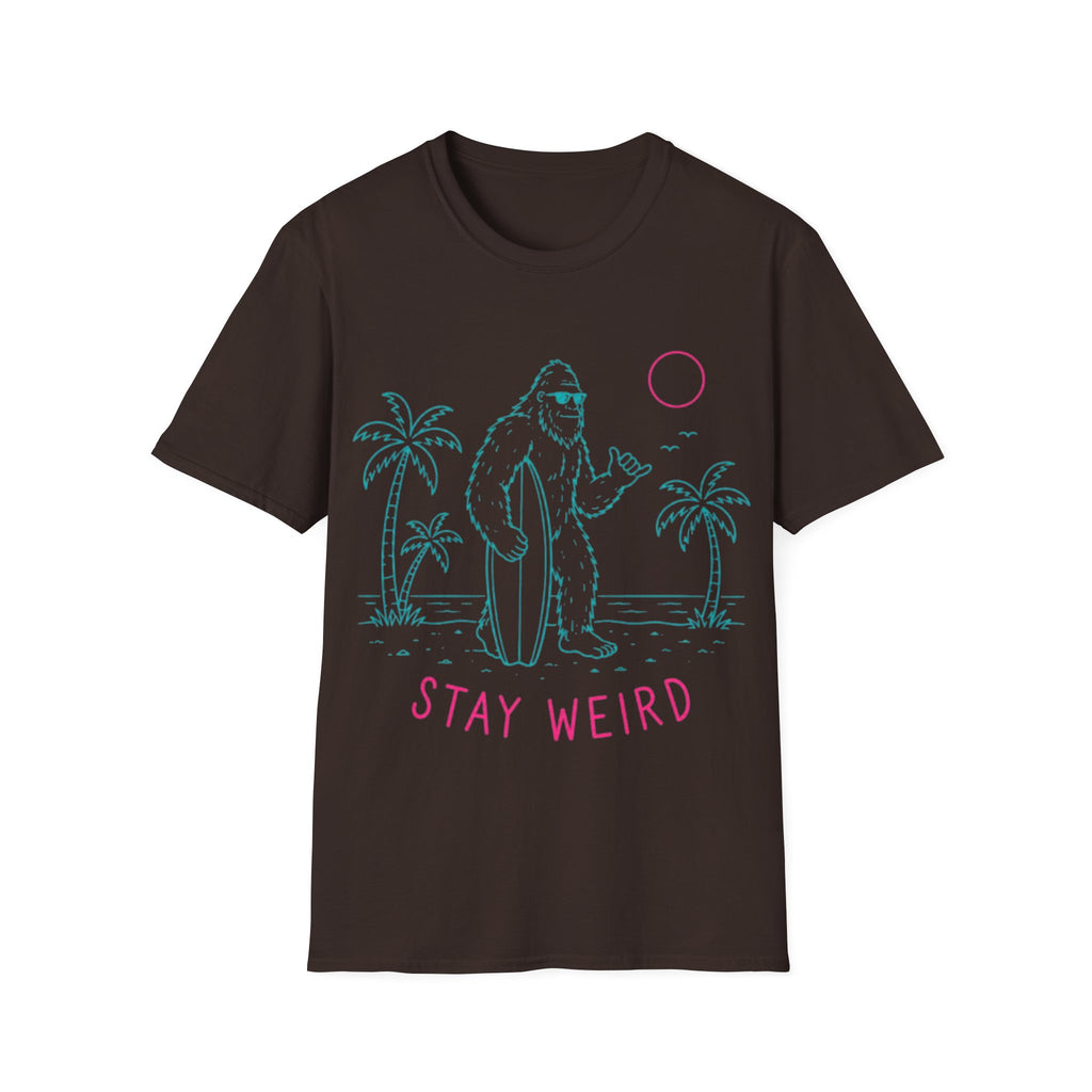 Stay Weird Bigfoot Surf T-Shirt
