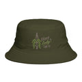 Plant Lady-ish Rust Bucket Hat | Embroidered Macrame Hanger Garden Hat