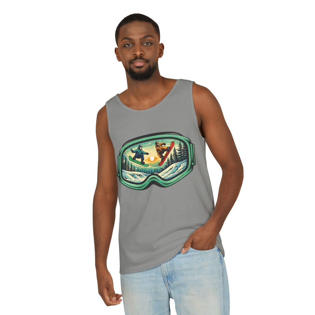 Snowboarding Mountain Goggles Tank Top