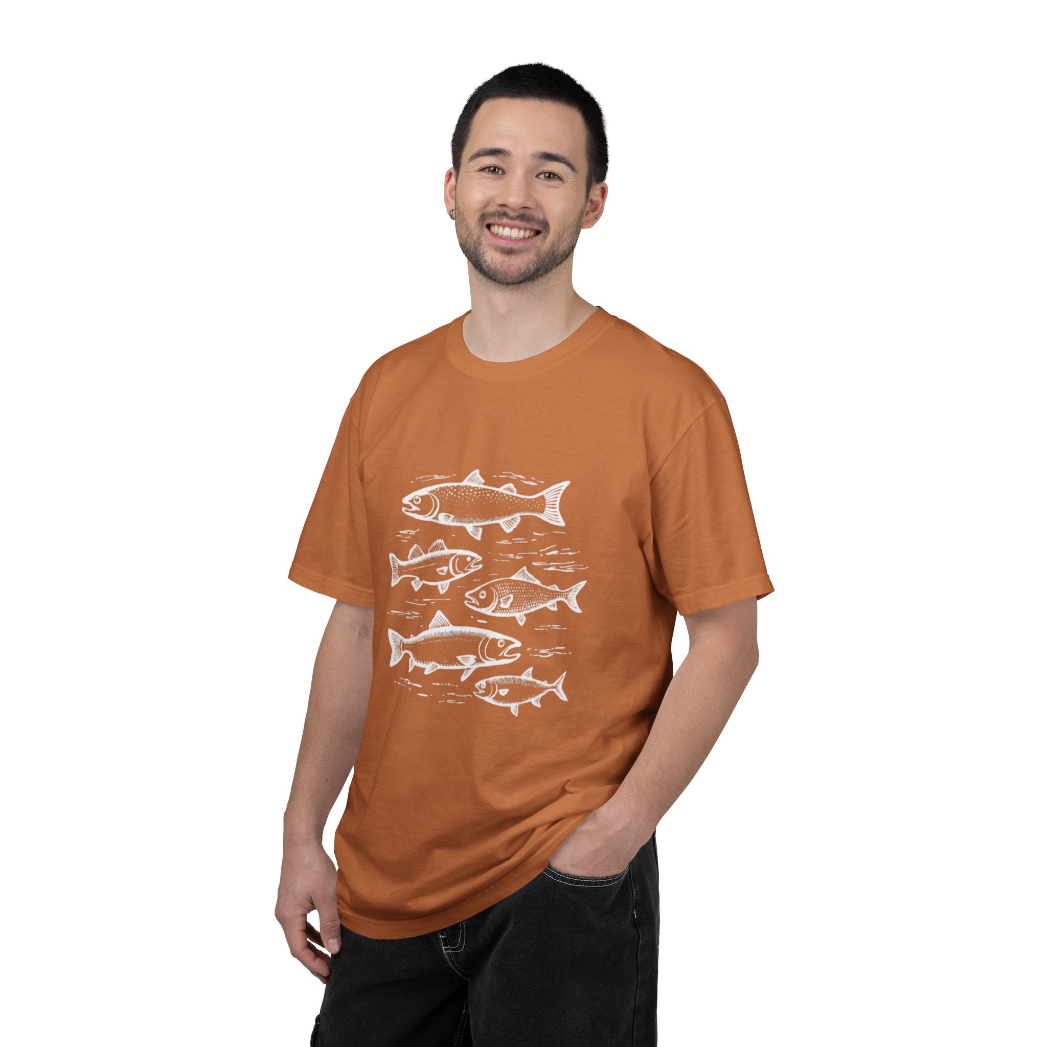 Fish Collection Garment-Dyed T-Shirt | Simple Marine Design