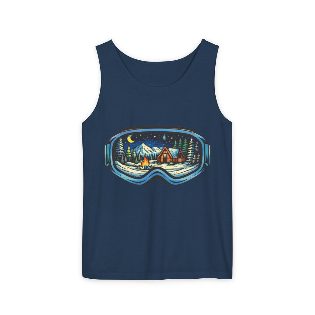 Tank Top | Ski Goggle Winter Cabin Graphic
