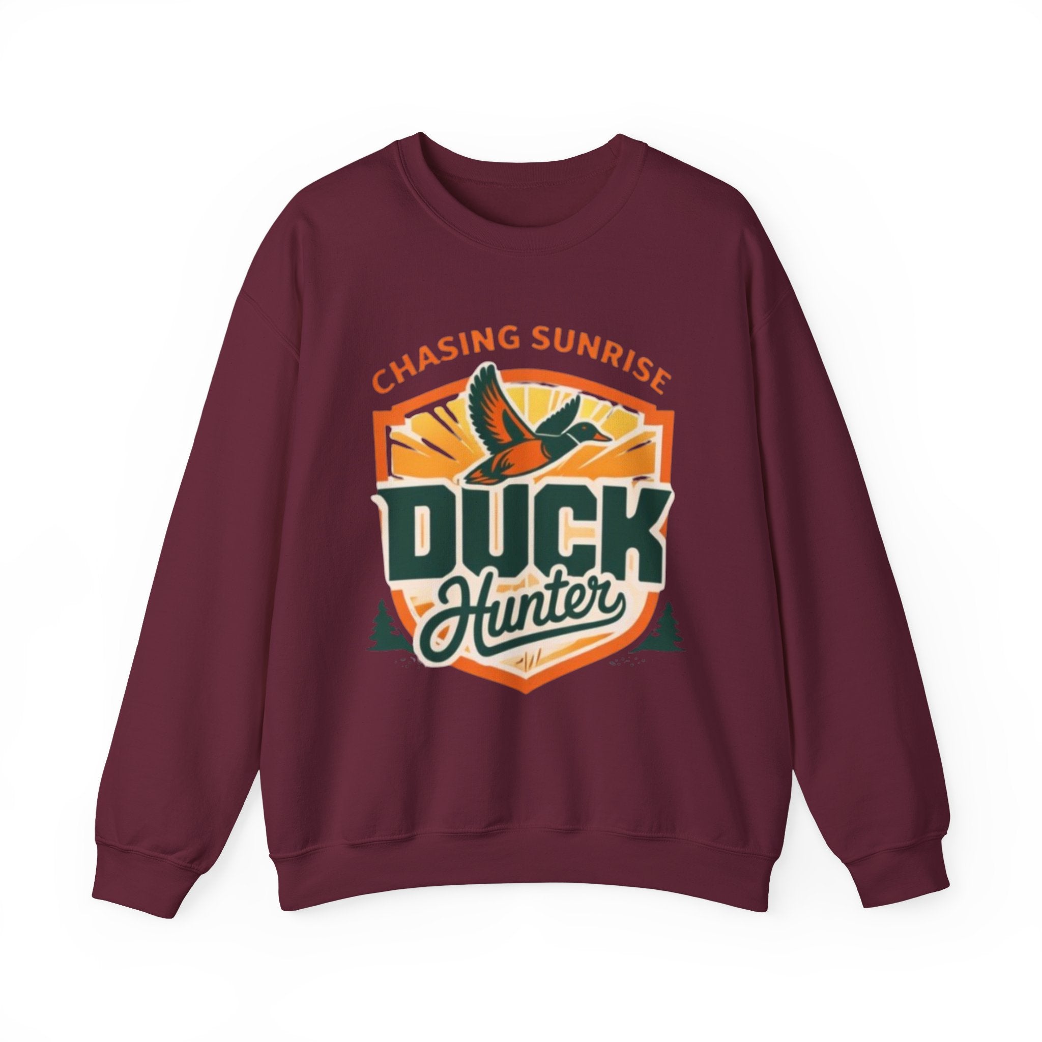 Duck Hunter Crewneck Sweatshirt | Chasing Sunrise Hunting Graphic