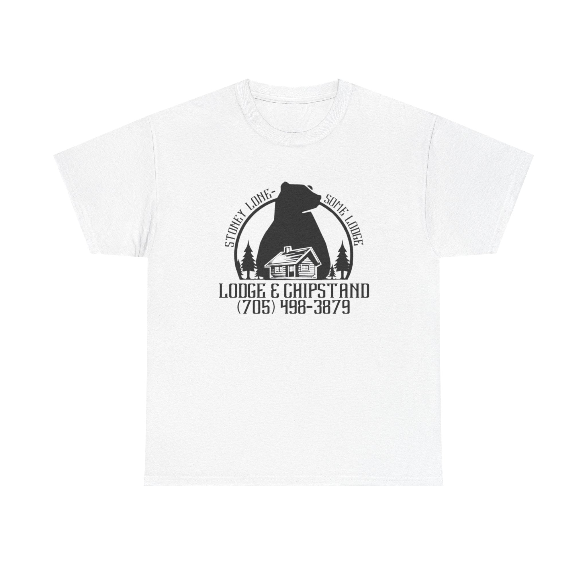 Hunting Fishing Lodge T‑Shirt | Lodge & Chip stand Cabin Vintage Tee