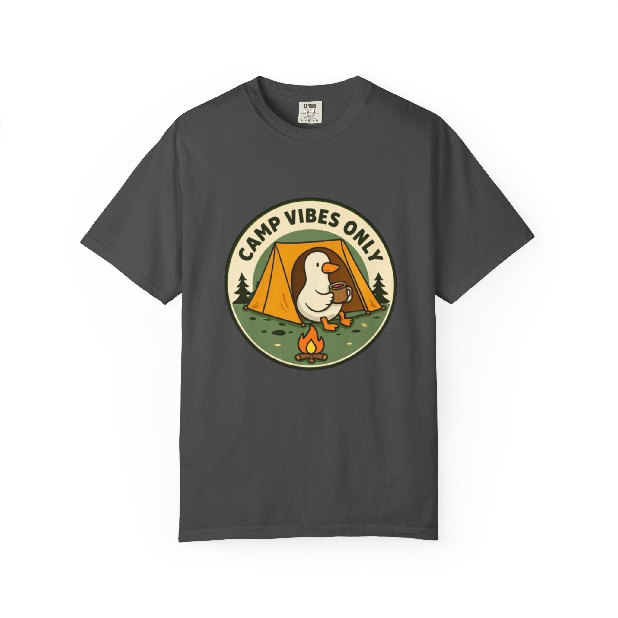 Camp Vibes Only T-Shirt | Cute Duck Camping Graphic Tee