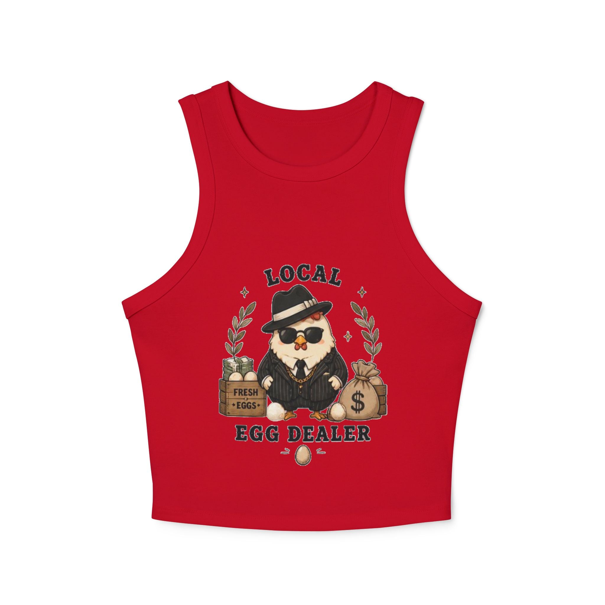 Local Egg Dealer Tank Top | Cute Chick Gangster Graphic Racerback