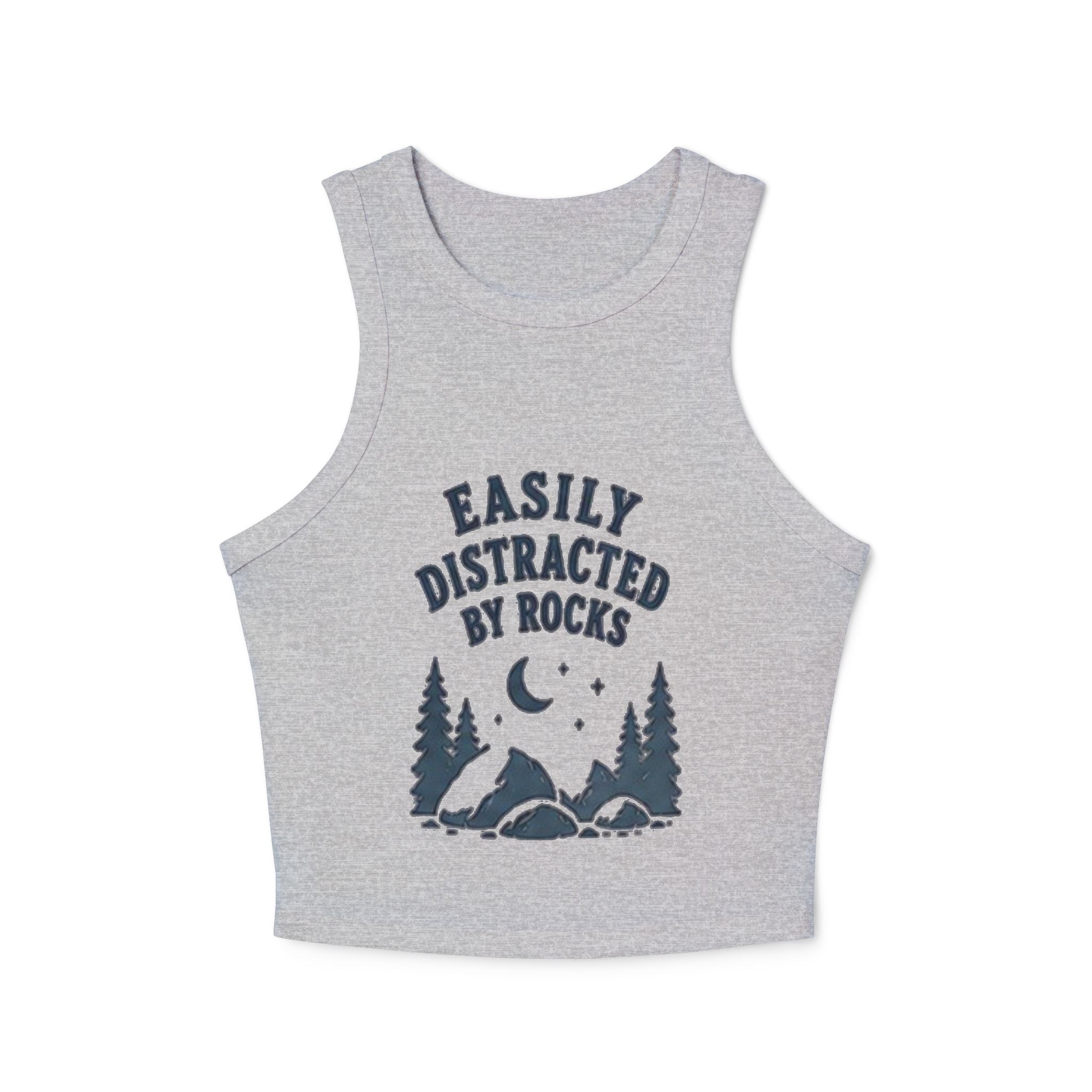 Easily Distracted by Rocks Racer Tank | Rock Collector Womens Tank Top