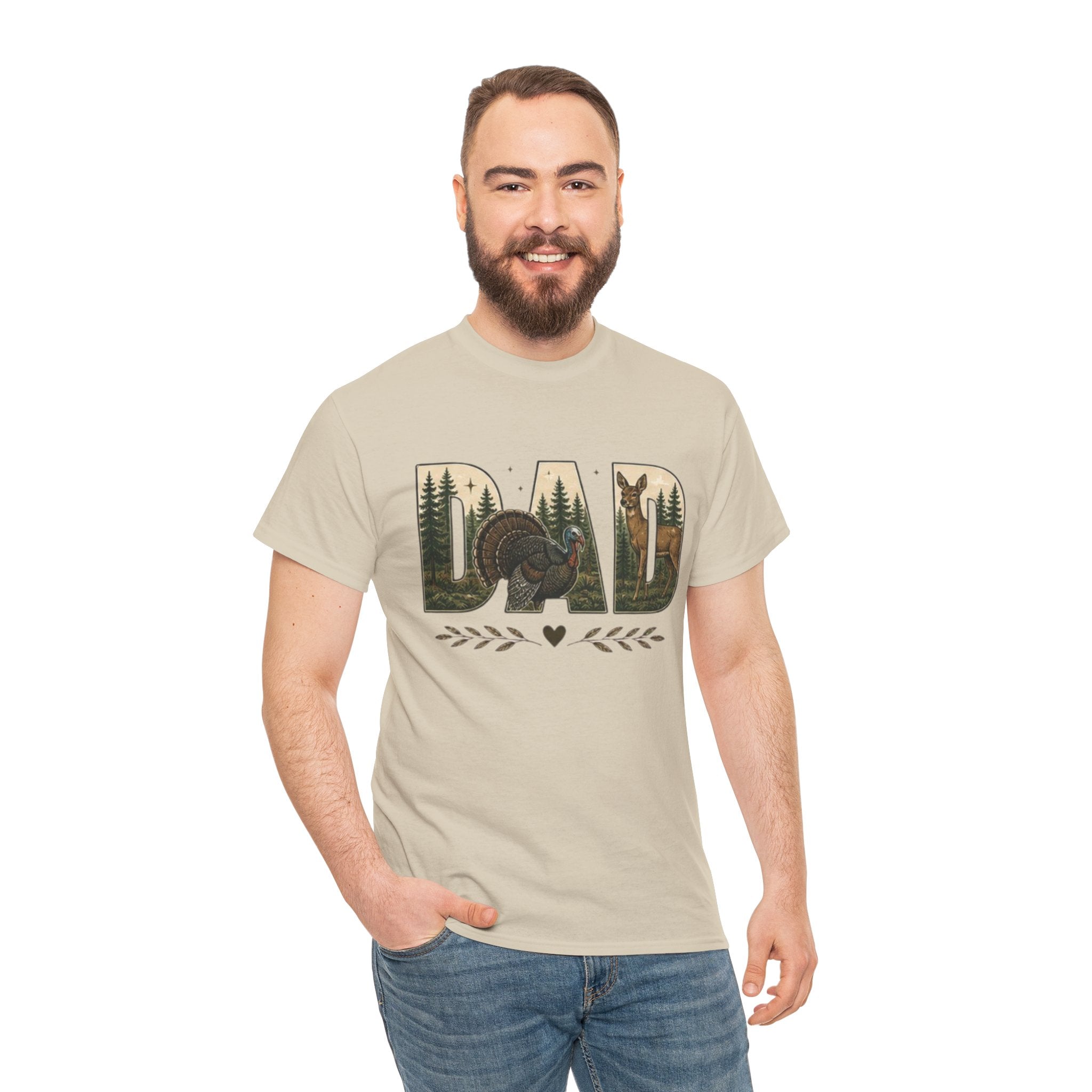 Dad Nature Crewneck Tee | Outdoor Turkey Hunting Fathers Day Shirt