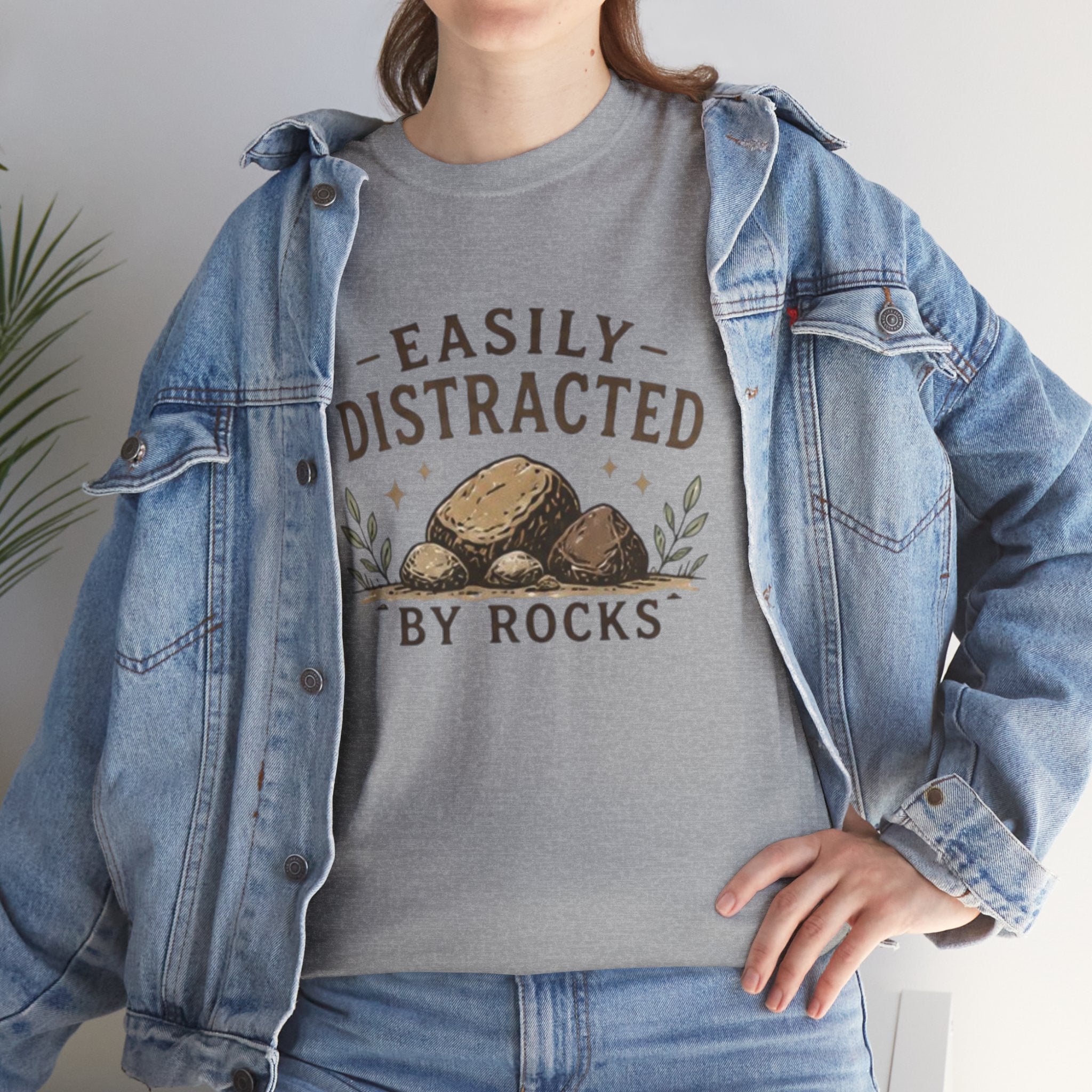 T-Shirt | "Easily Distracted by Rocks" Funny Rockhound Tee