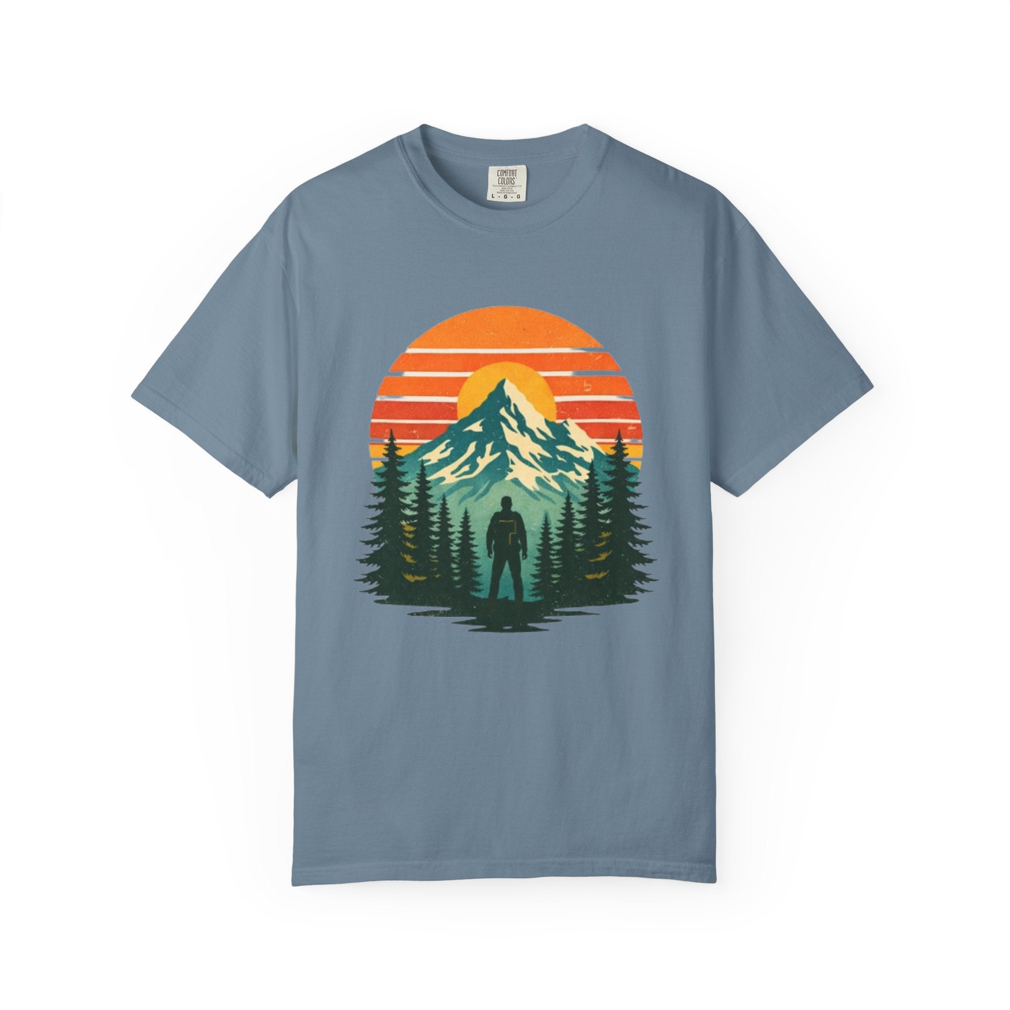 Retro Mountainscape Hiker T-Shirt