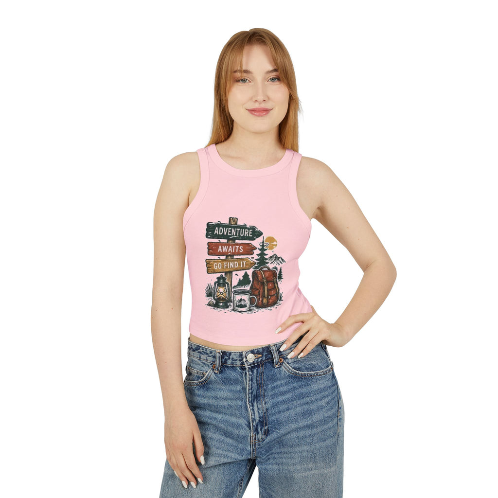 Adventure Awaits Racer Tank | Womens Outdoor Graphic Tank Top