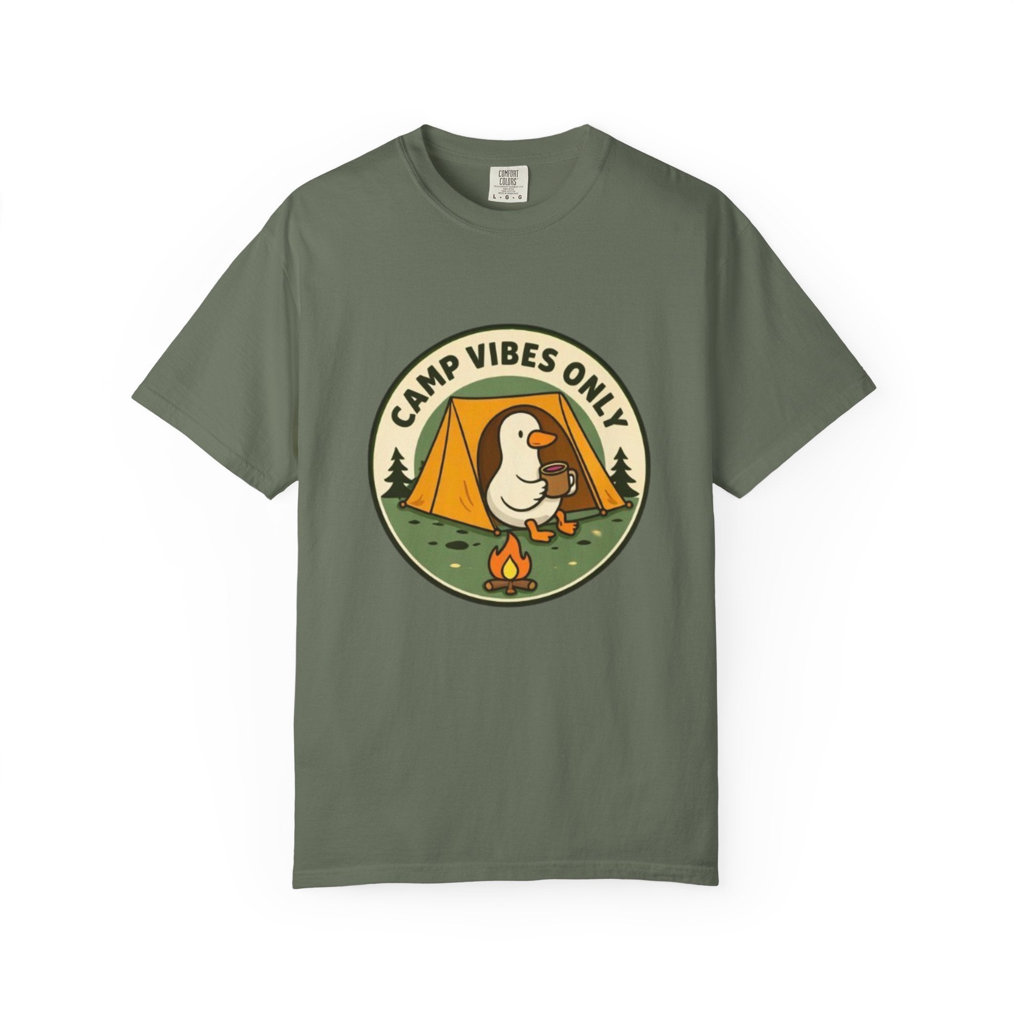 Camp Vibes Only T-Shirt | Cute Duck Camping Graphic Tee
