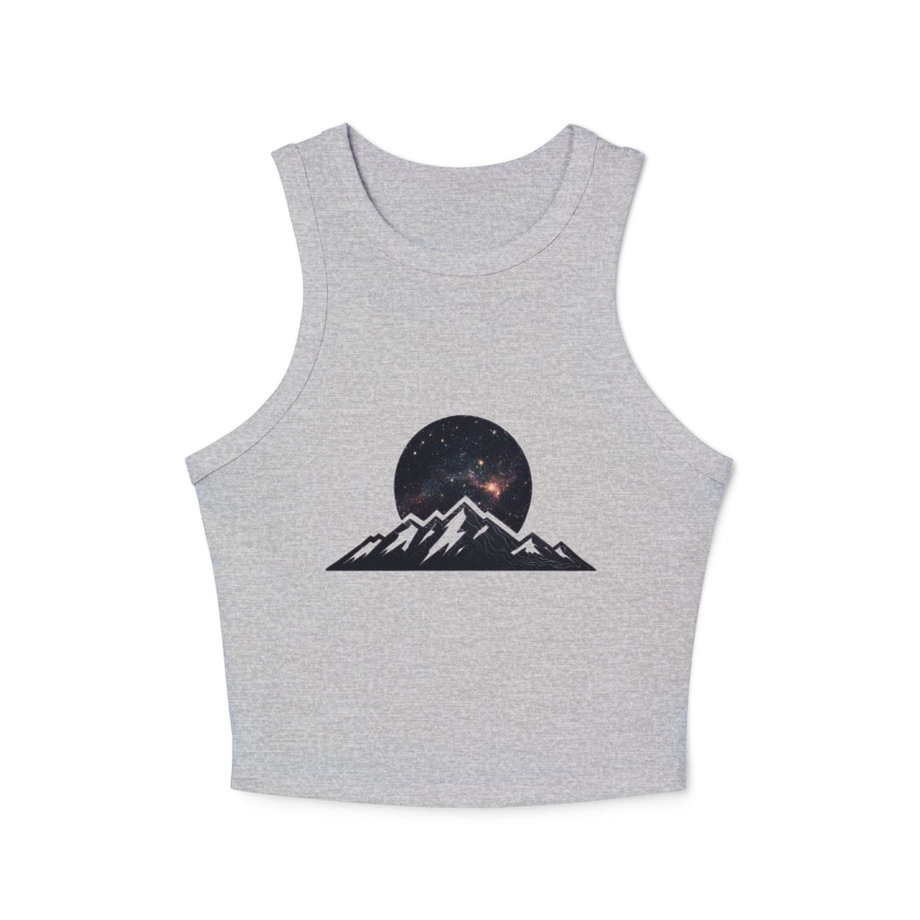 Galaxy Mountain Racer Tank Top | Night Sky Mountain Graphic Tank