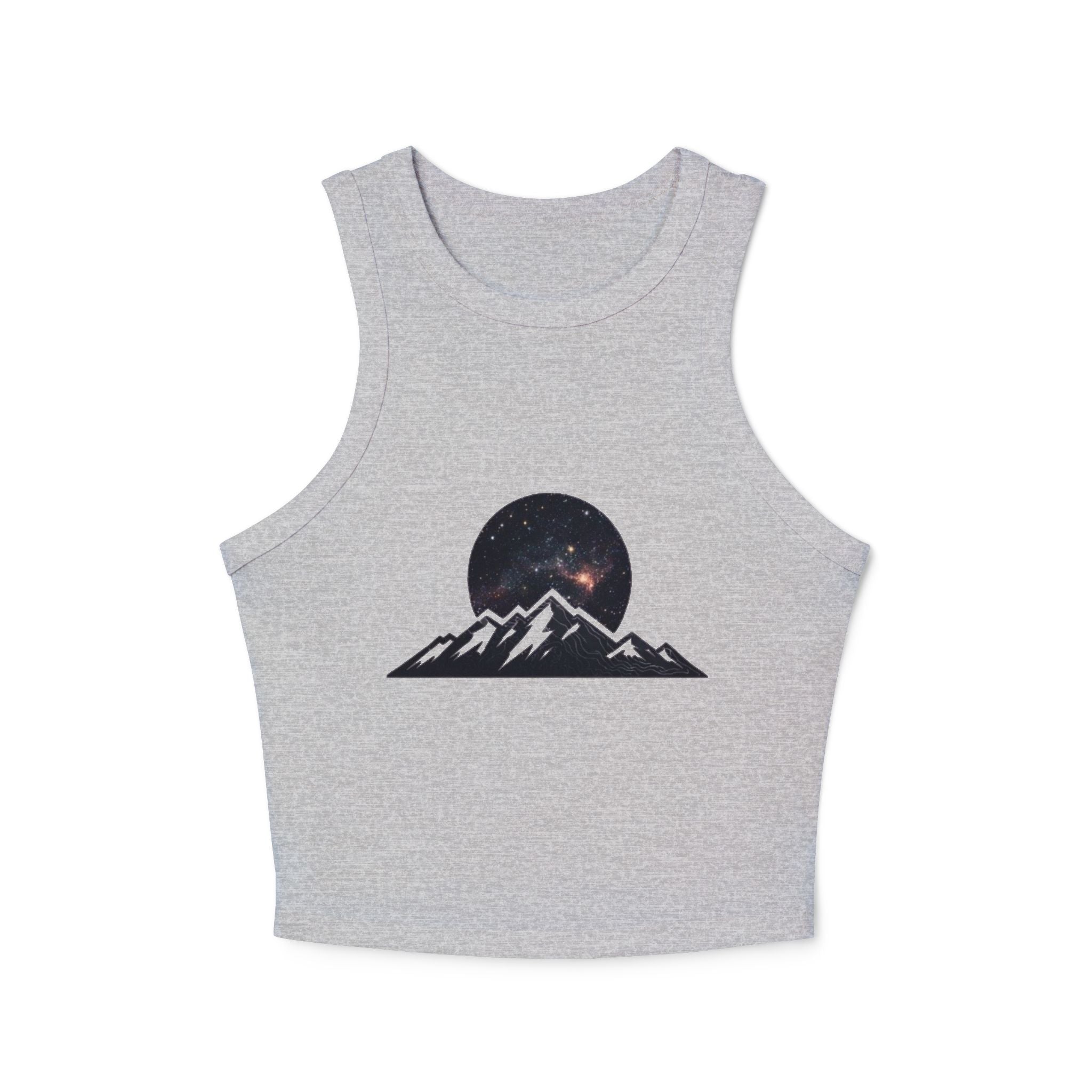 Galaxy Mountain Racer Tank Top | Night Sky Mountain Graphic Tank