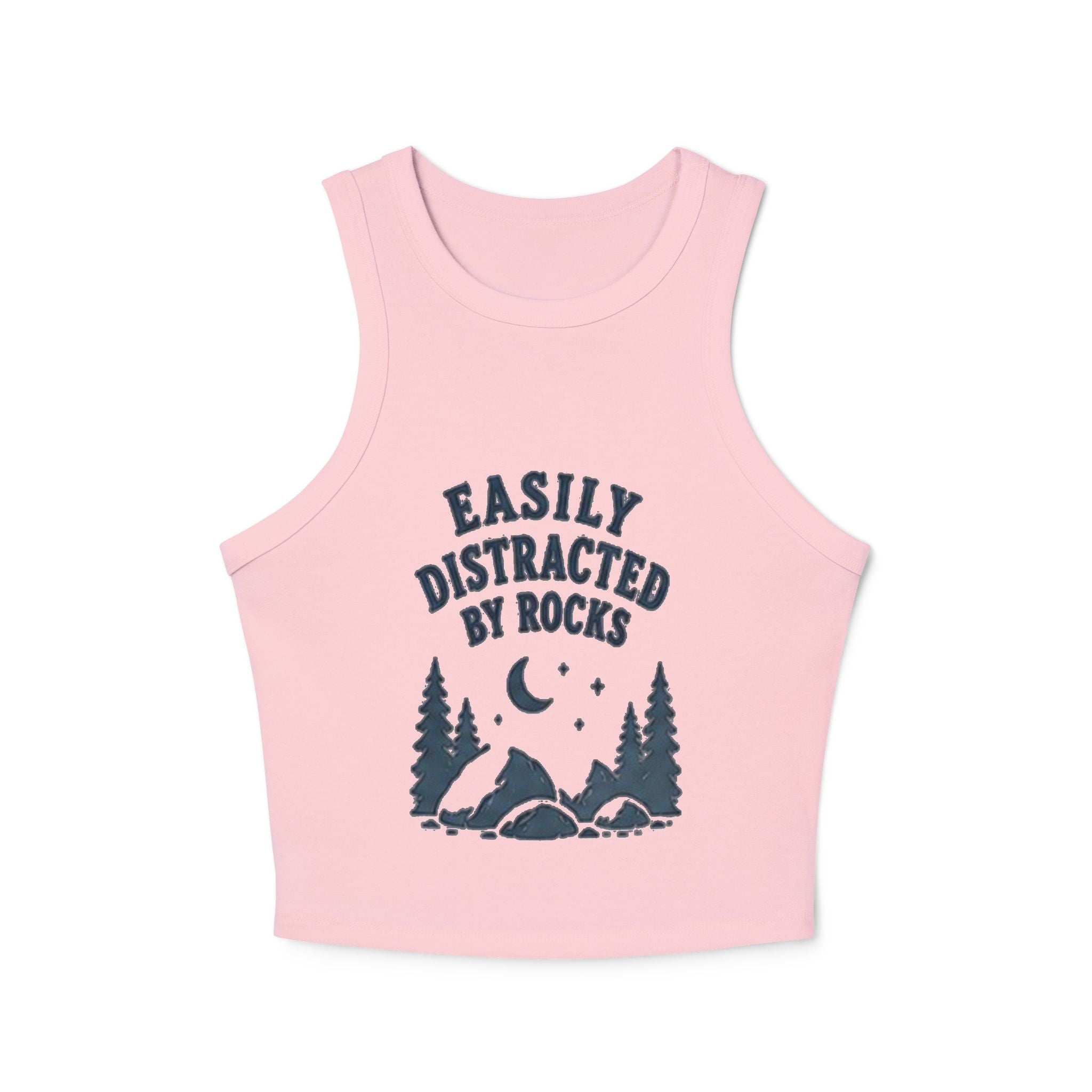 Easily Distracted by Rocks Racer Tank | Rock Collector Womens Tank Top
