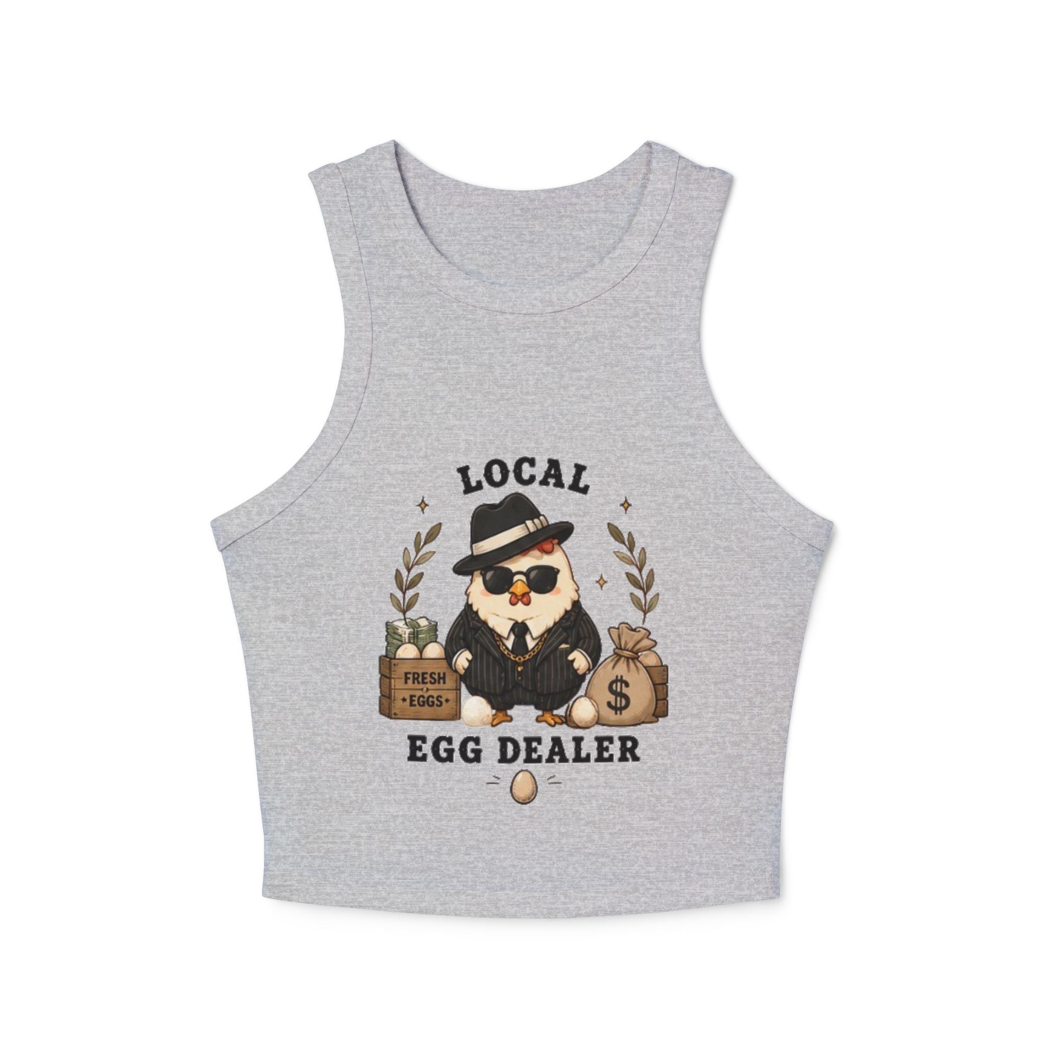 Local Egg Dealer Tank Top | Cute Chick Gangster Graphic Racerback