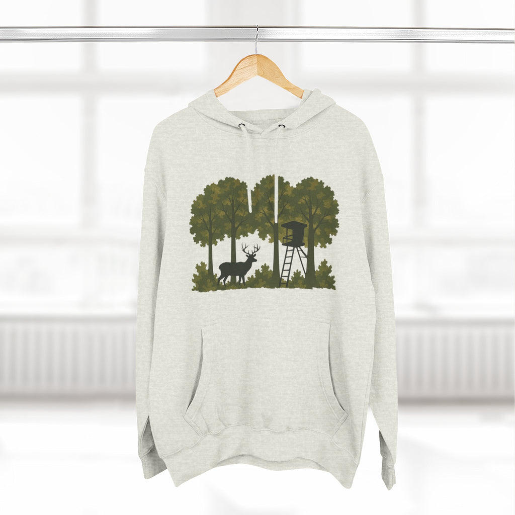 Deer Stand Forest Hoodie | Hunting Lodge Woodland Sweatshirt