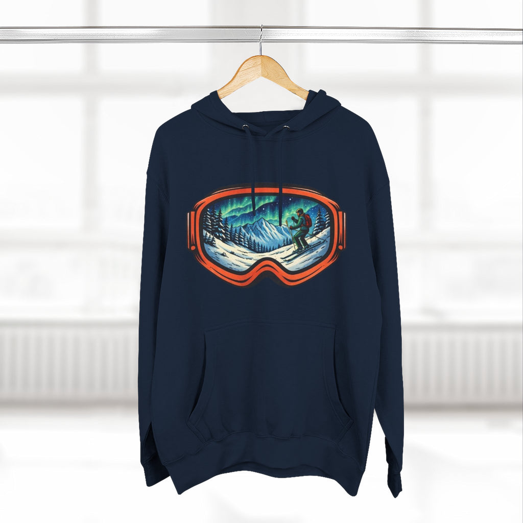 Ski Snowboard Goggles Graphic Hoodie — Mountain Rider Winter Pullover