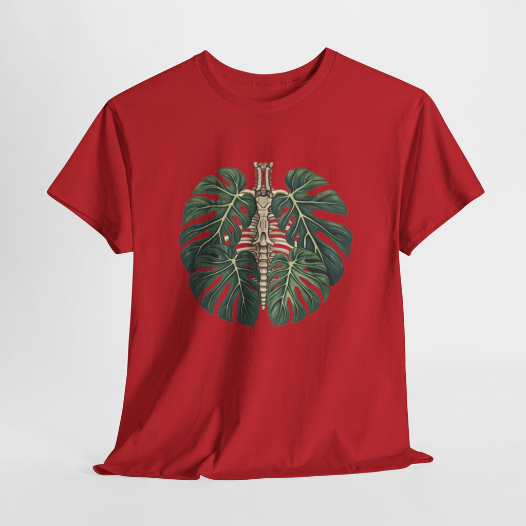 T-Shirt | Tropical Monstera with Brass Skull Botanical Graphic