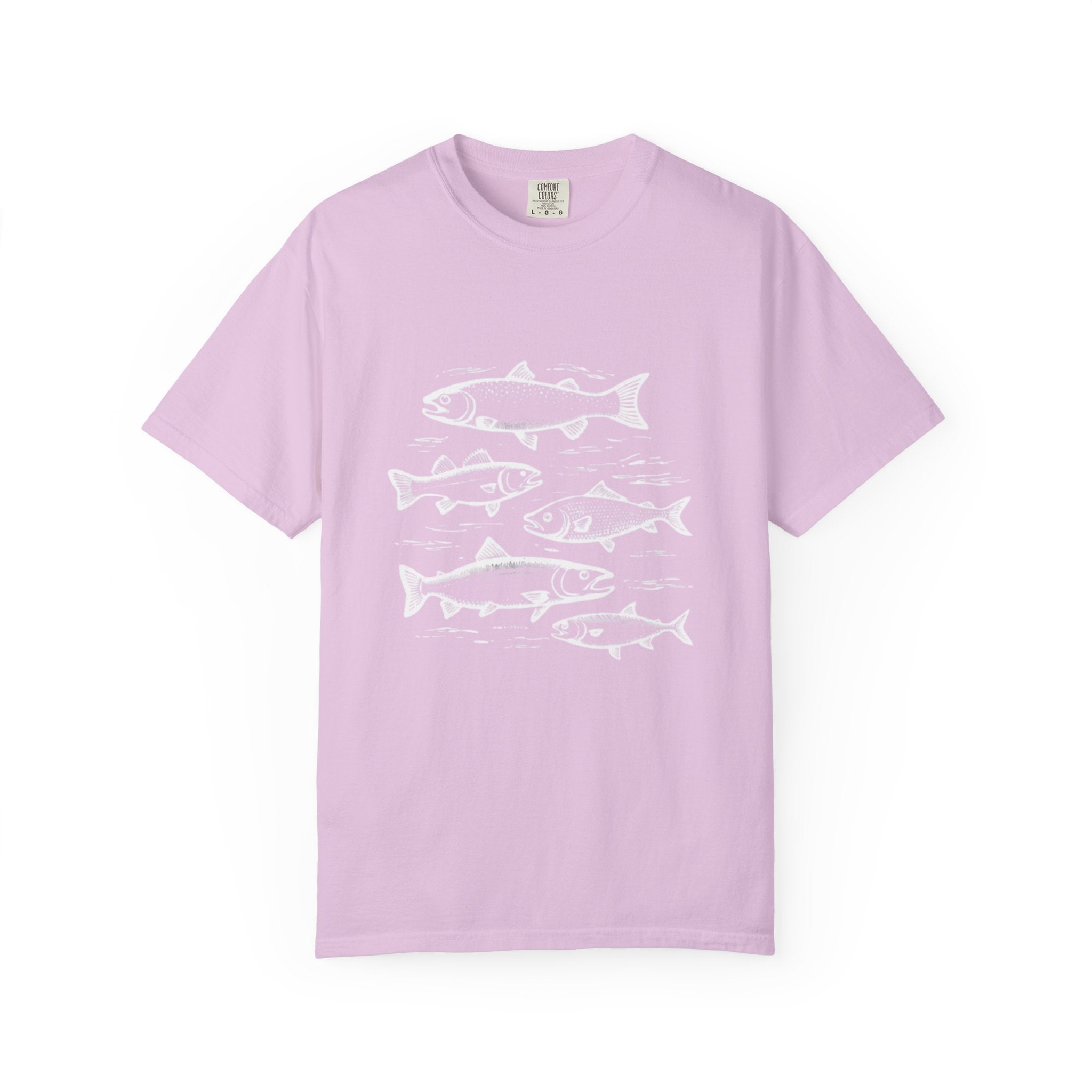 Fish Collection Garment-Dyed T-Shirt | Simple Marine Design