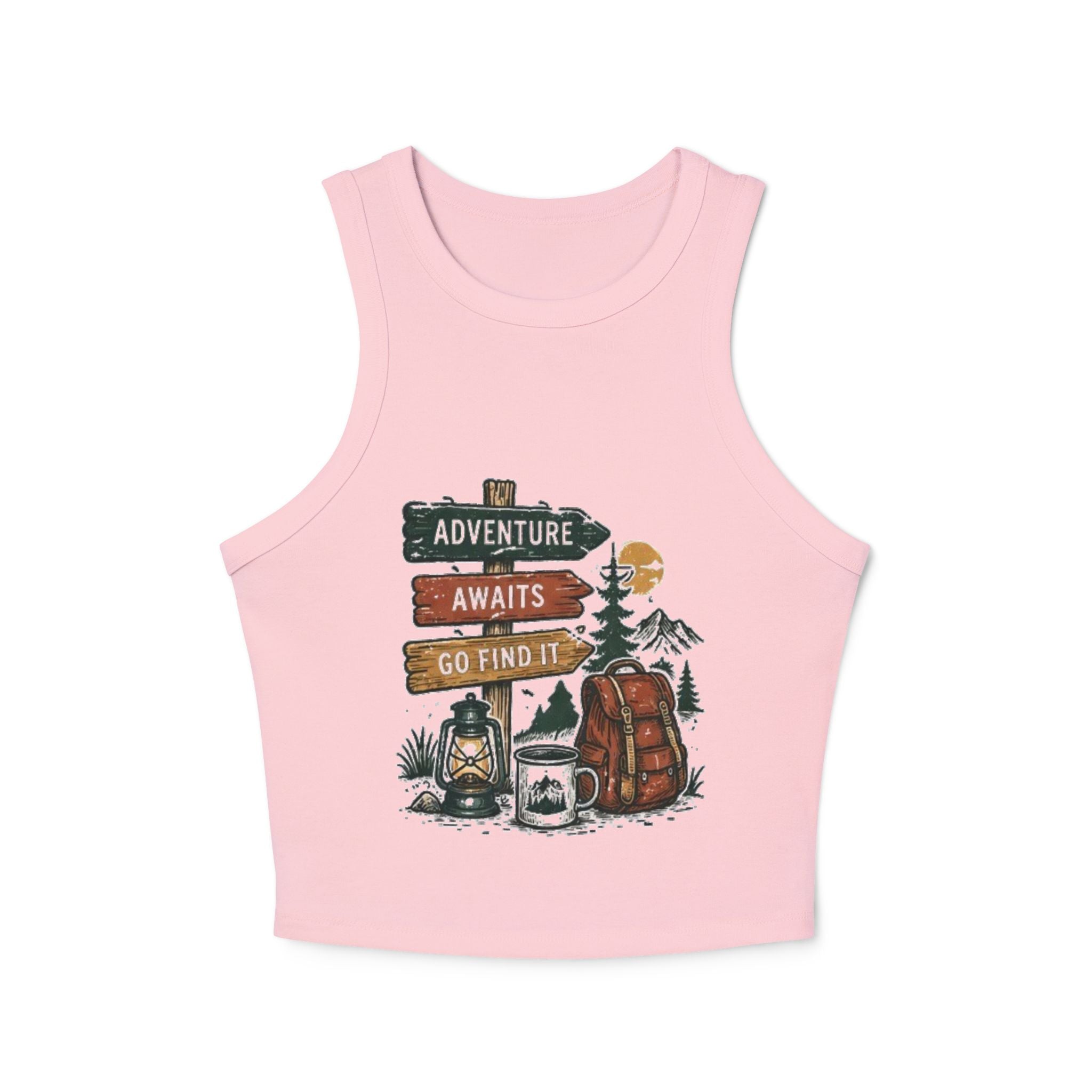 Adventure Awaits Racer Tank | Womens Outdoor Graphic Tank Top