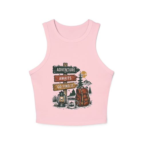 Adventure Awaits Racer Tank | Womens Outdoor Graphic Tank Top