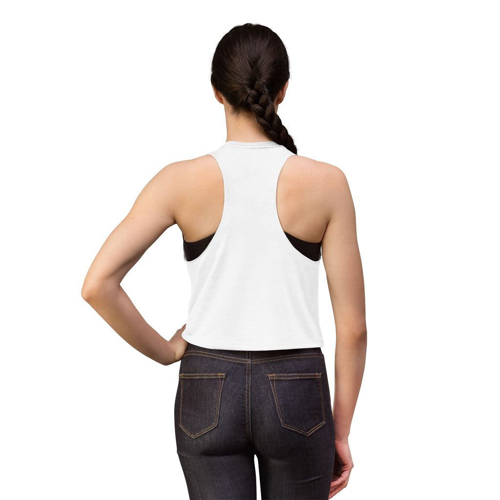 Alien Abduction Hiker Graphic Crop Top | Retro Mountain UFO Tank