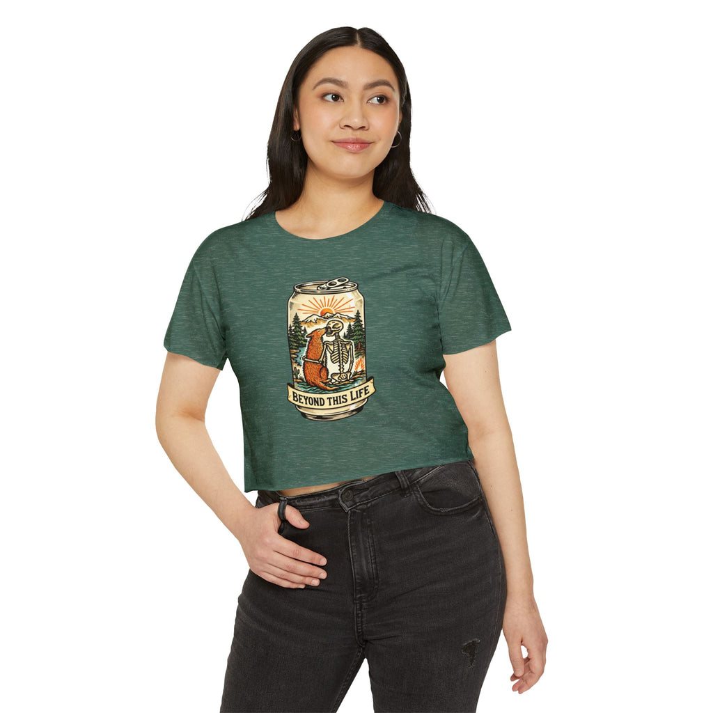 Festival Crop Top | Beyond This Life Can Art Graphic