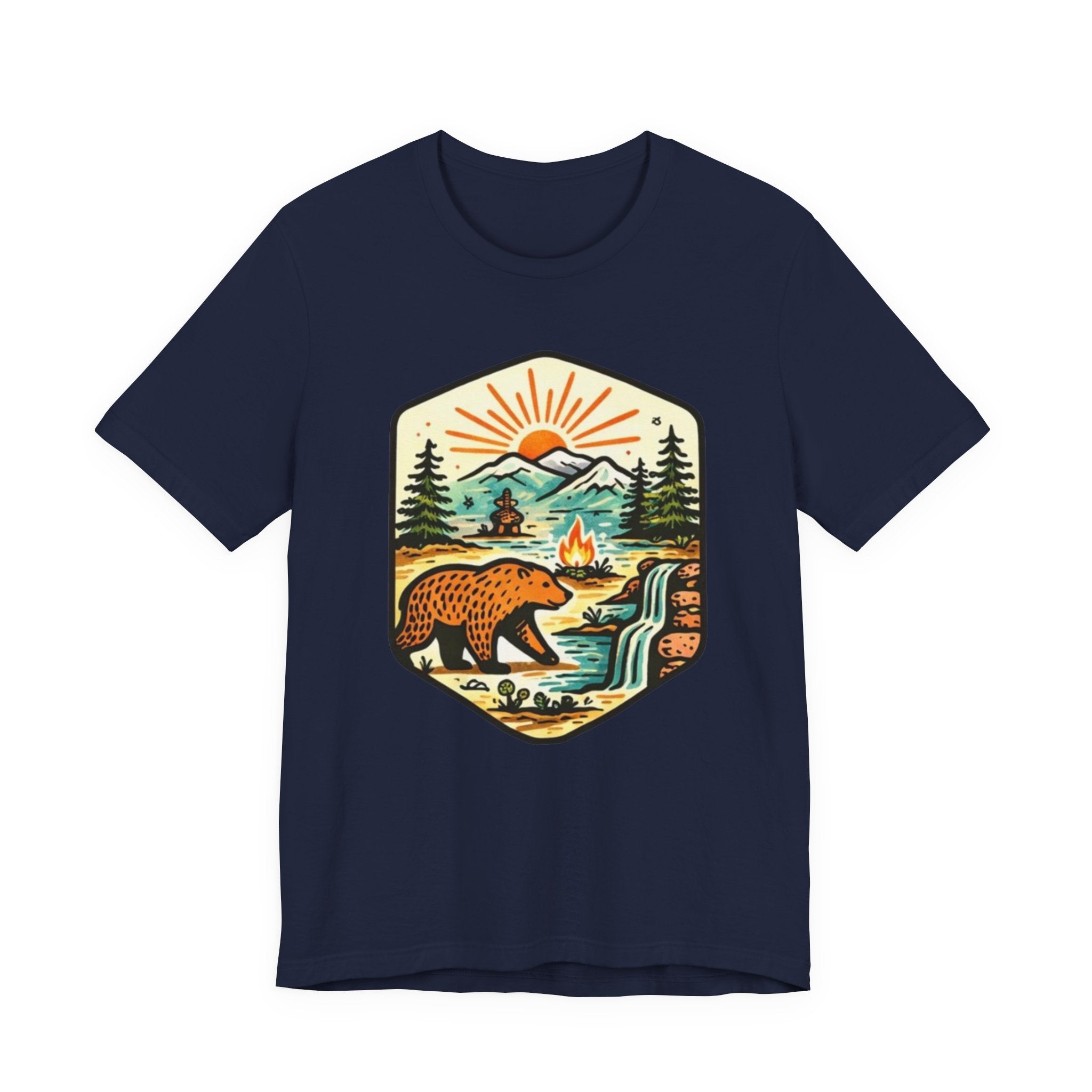 Retro Wilderness Bear T-Shirt Vintage Outdoors Graphic Tee