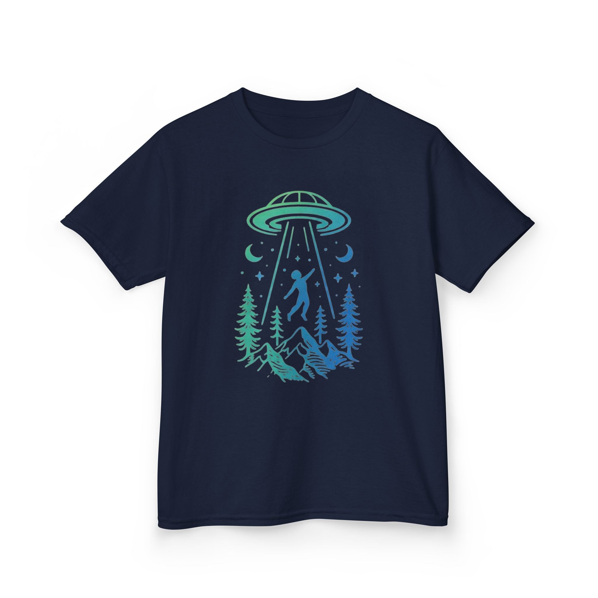 Kids UFO Abduction Tee | Space Adventure Mountain Shirt