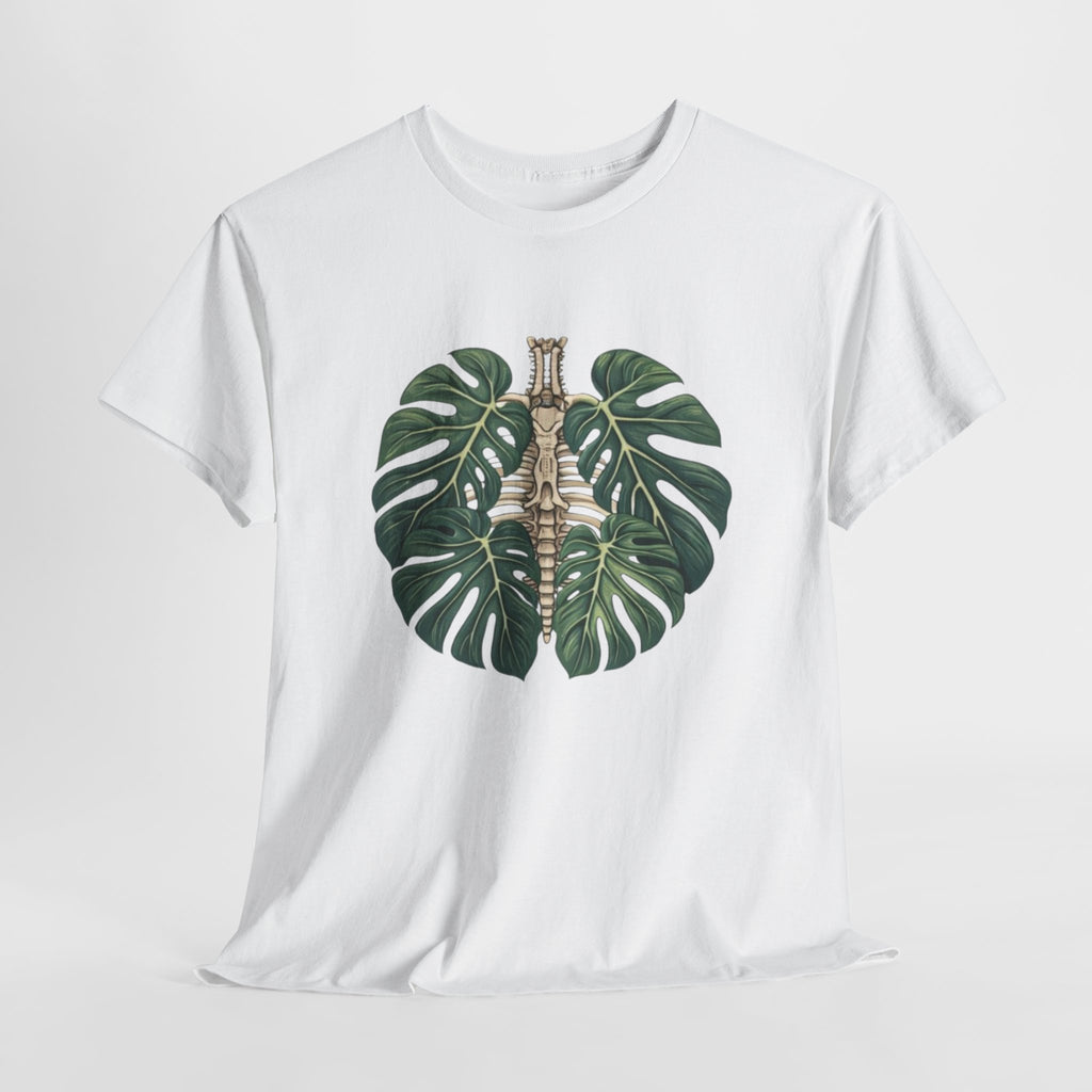 T-Shirt | Tropical Monstera with Brass Skull Botanical Graphic