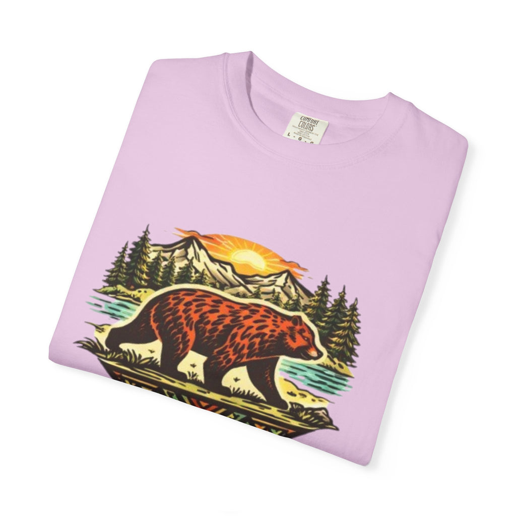 Bear Sunset T-Shirt | Vintage Forest Adventure Graphic Tee