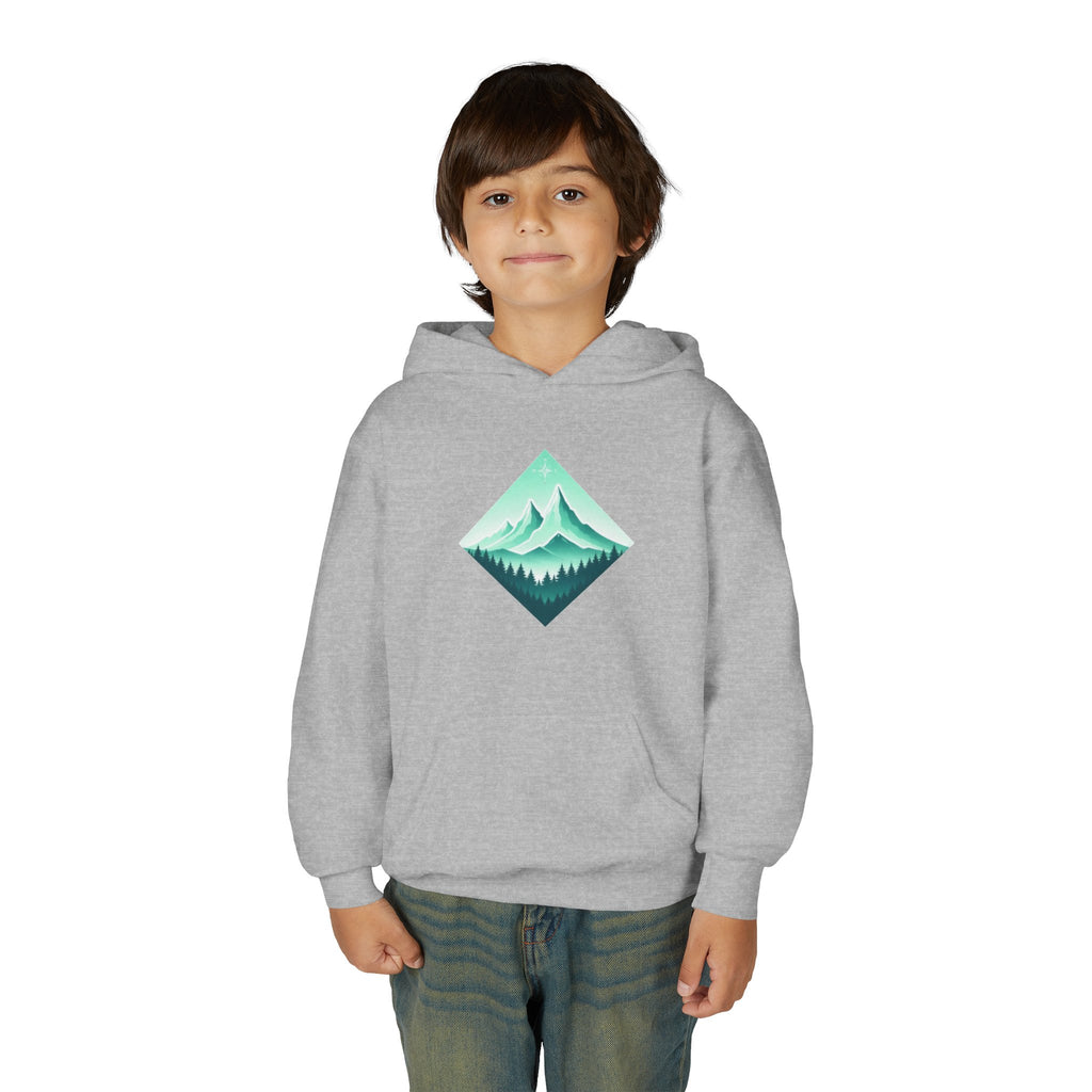 Youth Hoodie | Mint Mountain Graphic Pullover