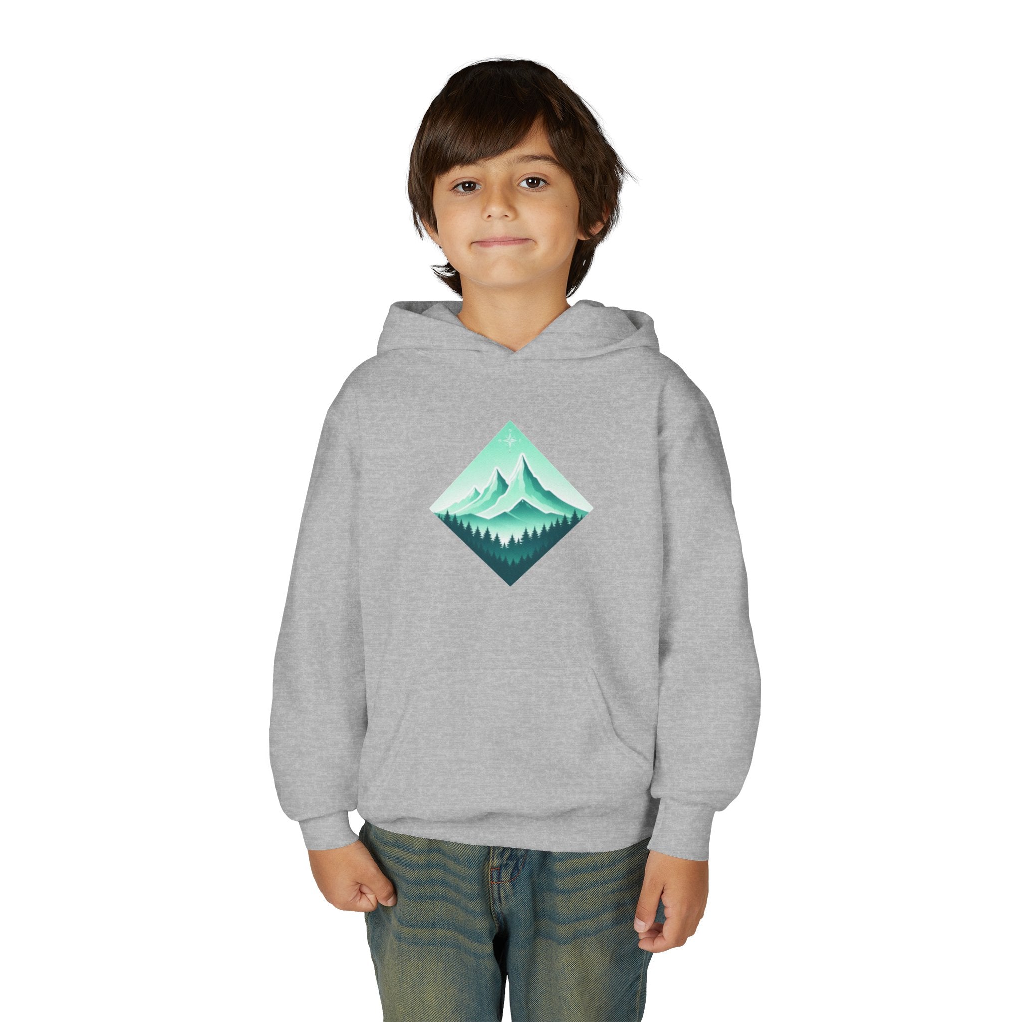 Youth Hoodie | Mint Mountain Graphic Pullover
