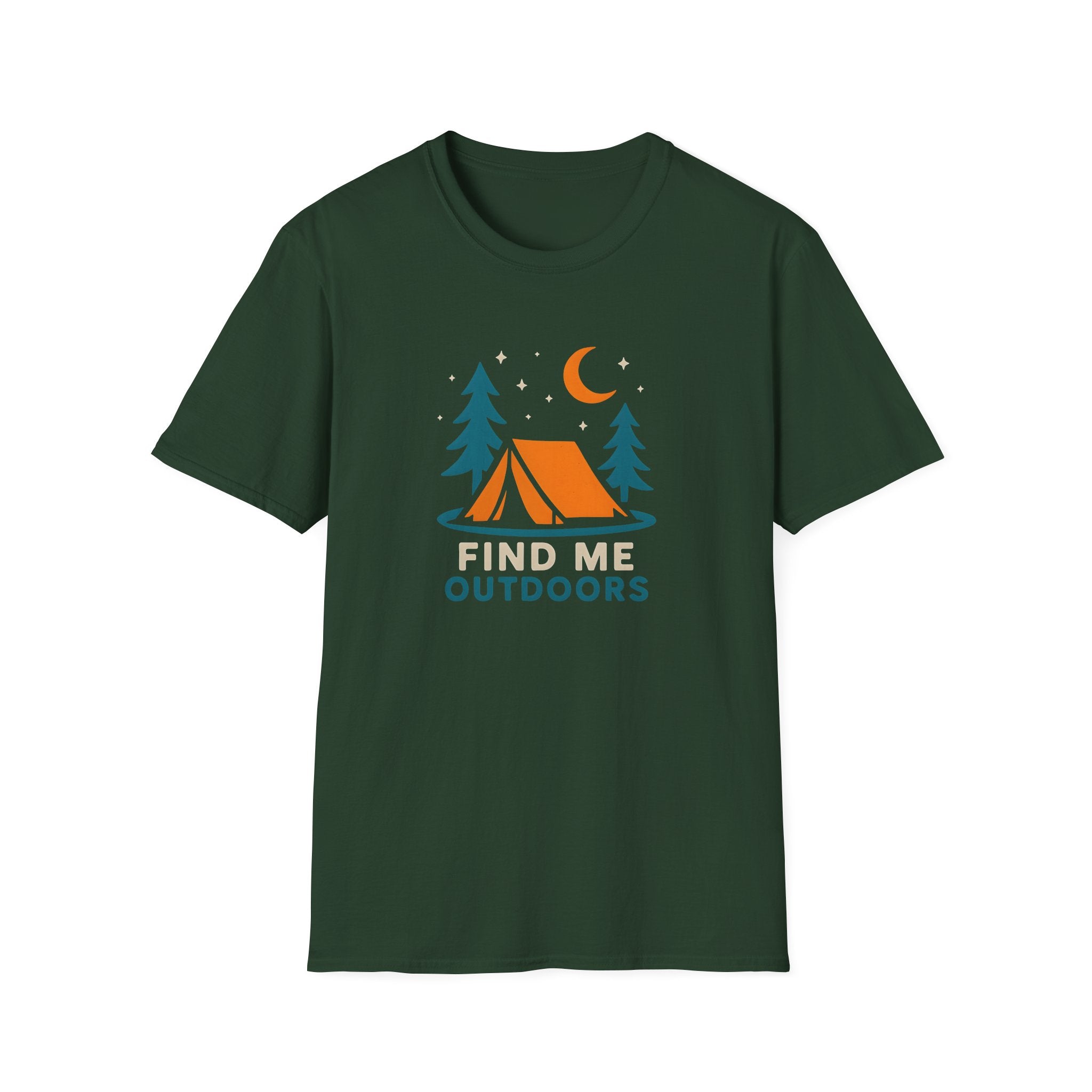 Night Camping Scene T-Shirt | Mountain Campfire Graphic Tee
